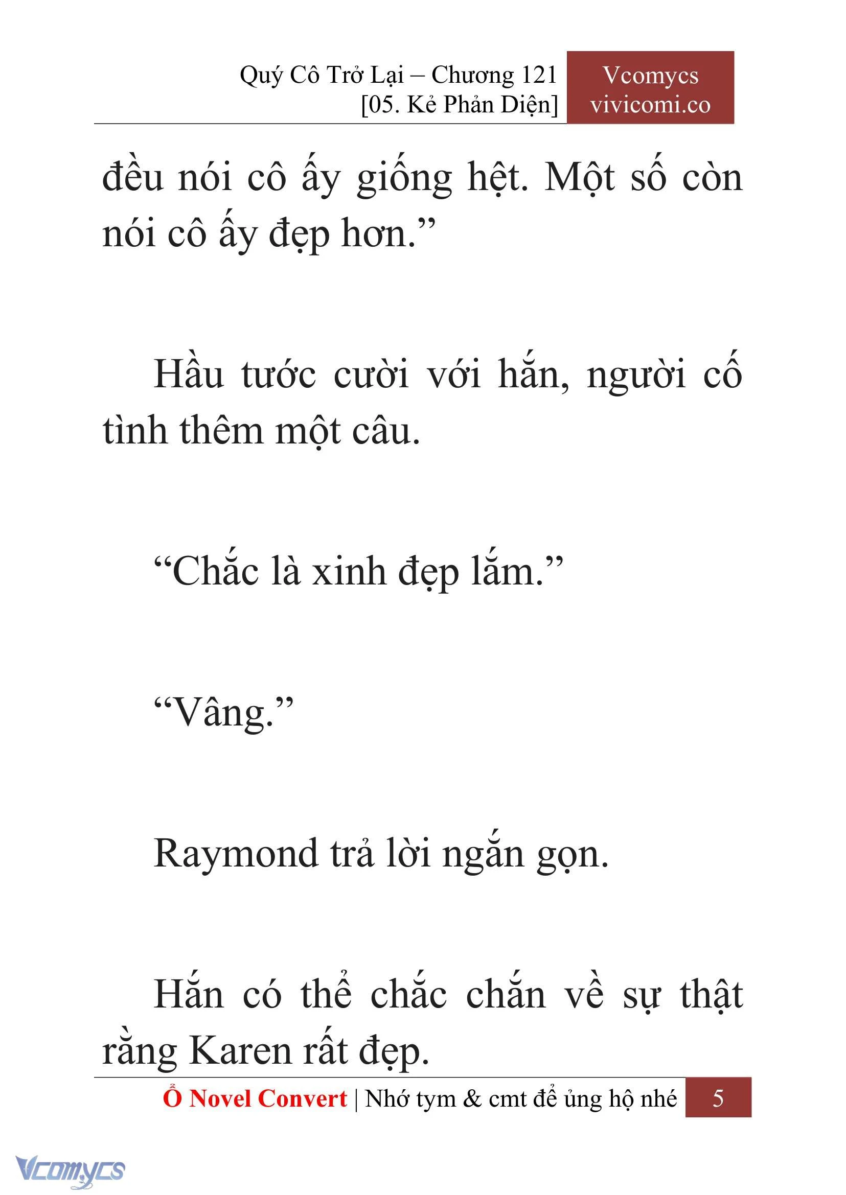 [Novel] Quý Cô Trở Lại Chapter  121 - 7