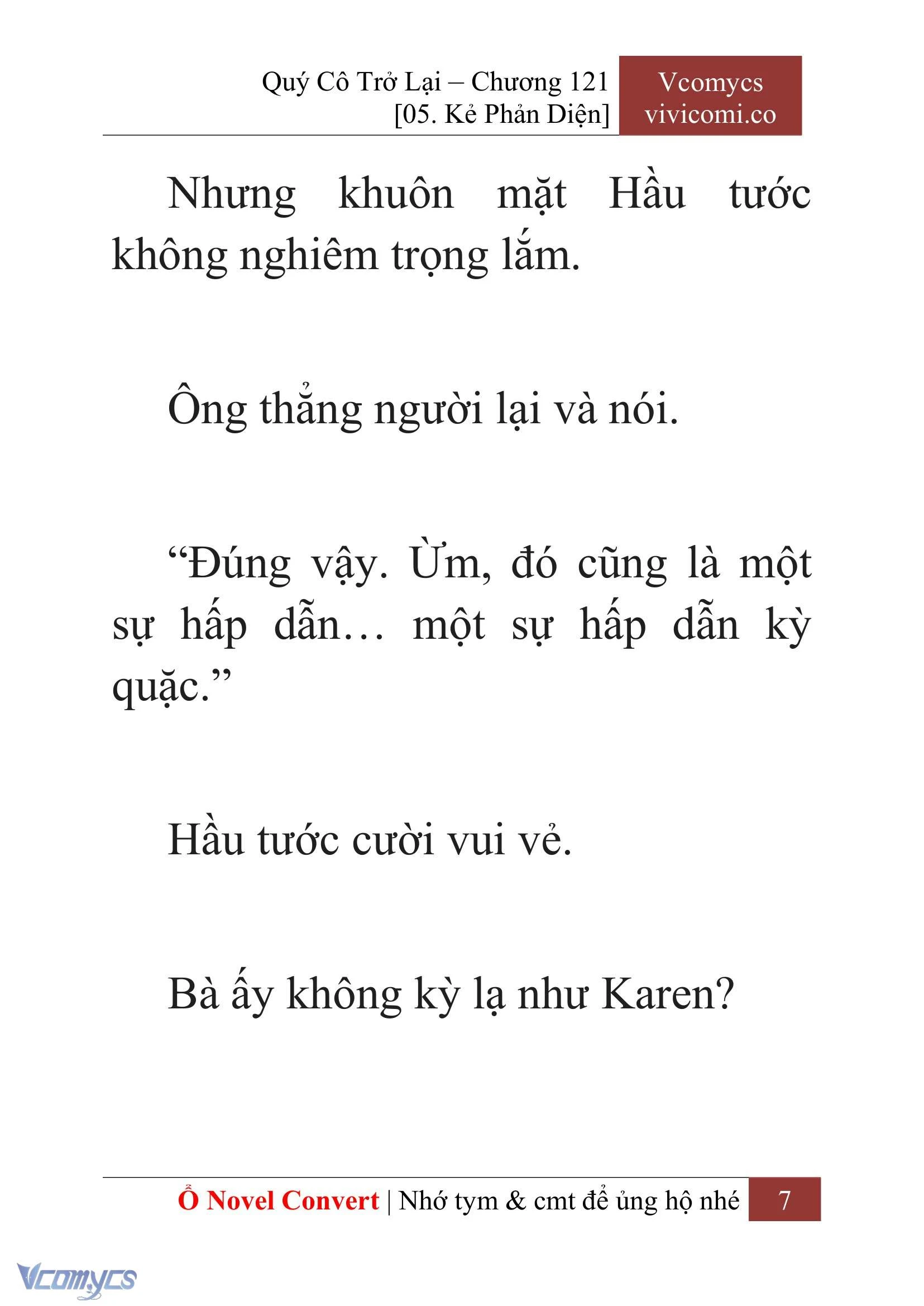[Novel] Quý Cô Trở Lại Chapter  121 - 9