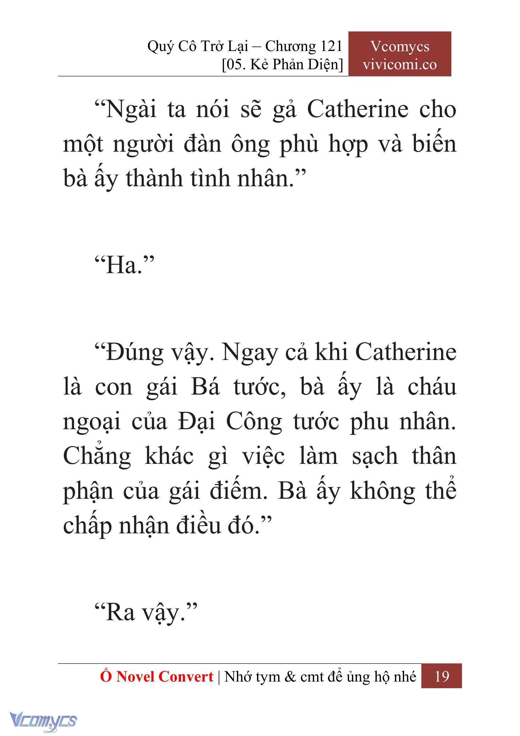 [Novel] Quý Cô Trở Lại Chapter  121 - 21