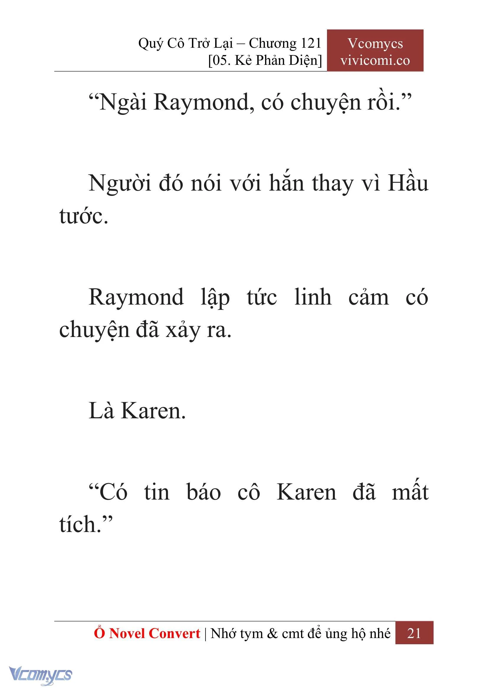 [Novel] Quý Cô Trở Lại Chapter  121 - 23