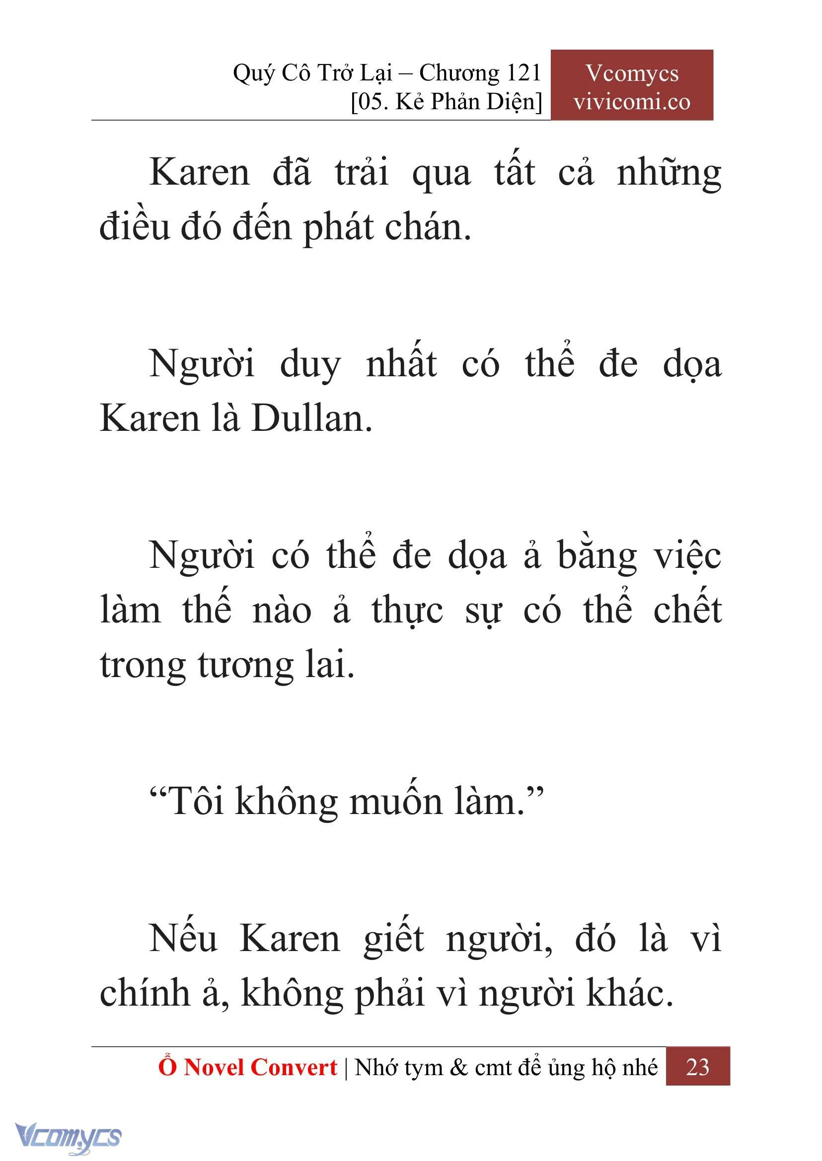 [Novel] Quý Cô Trở Lại Chapter  121 - 25