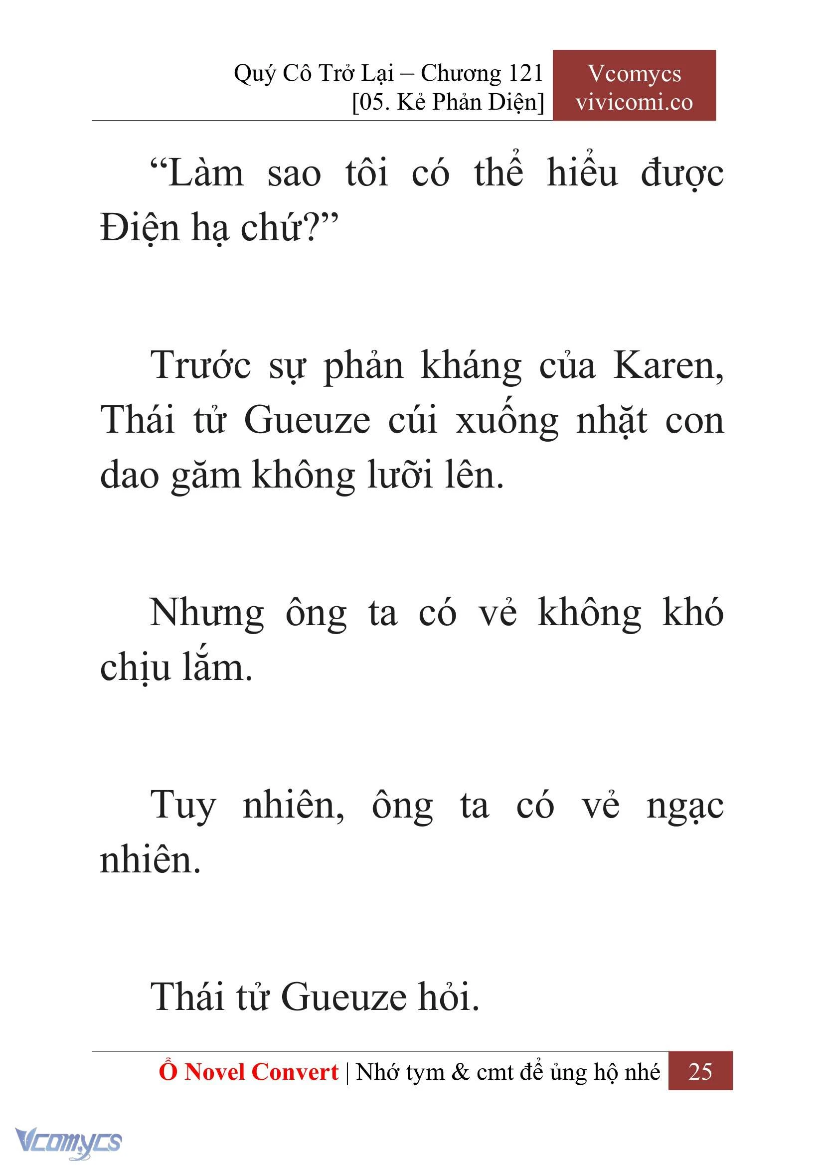 [Novel] Quý Cô Trở Lại Chapter  121 - 27