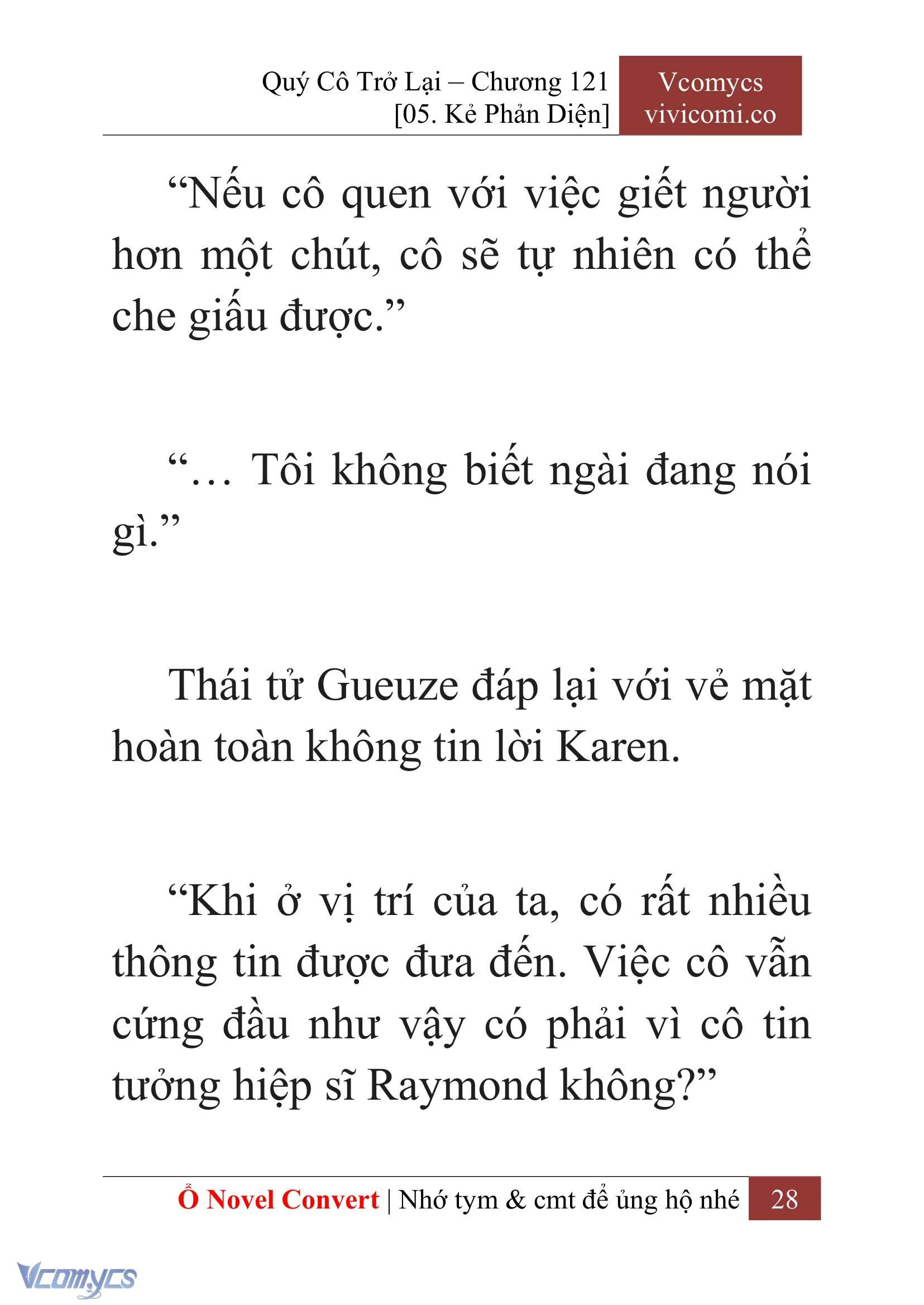 [Novel] Quý Cô Trở Lại Chapter  121 - 30