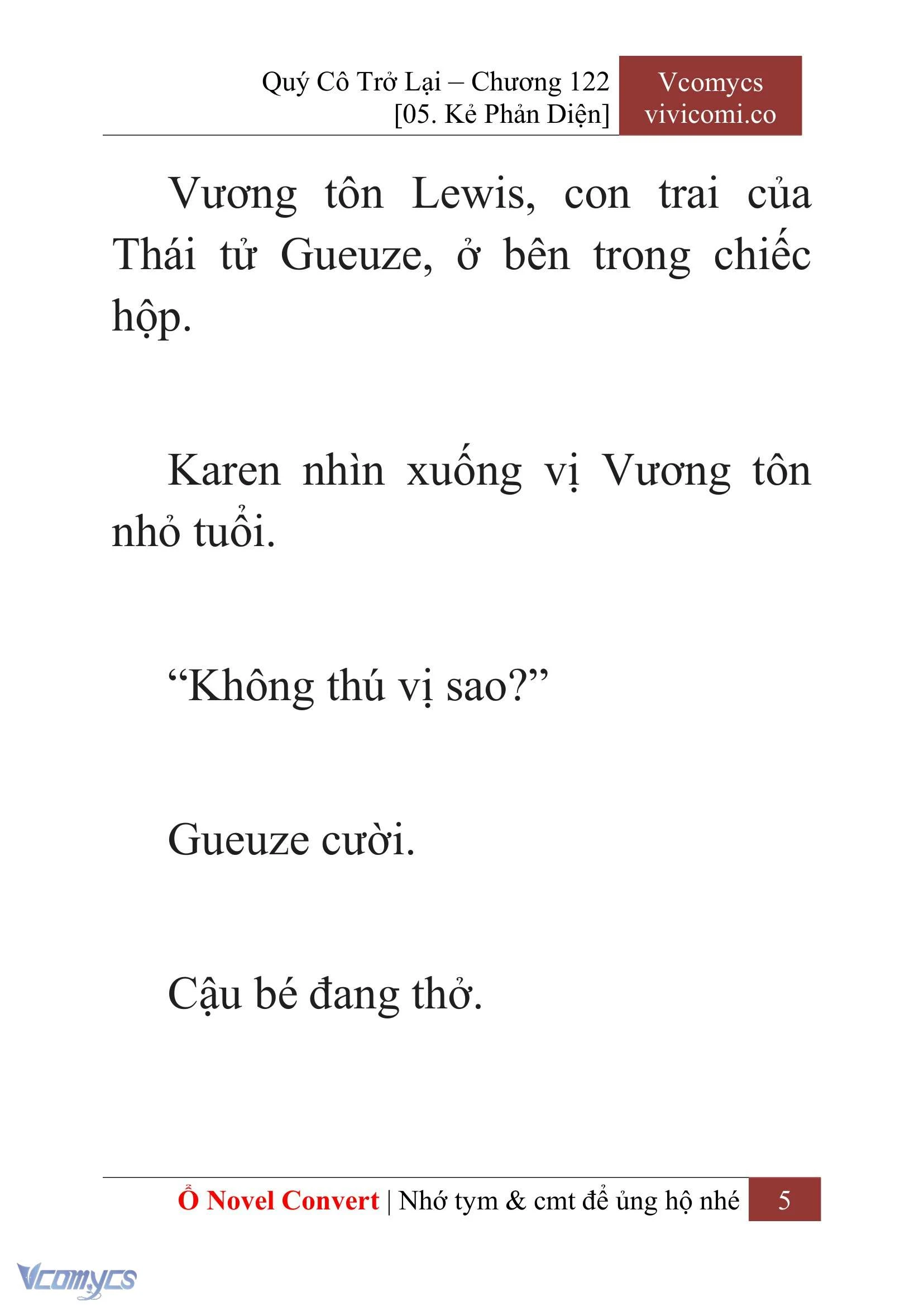 [Novel] Quý Cô Trở Lại Chapter  122 - 7