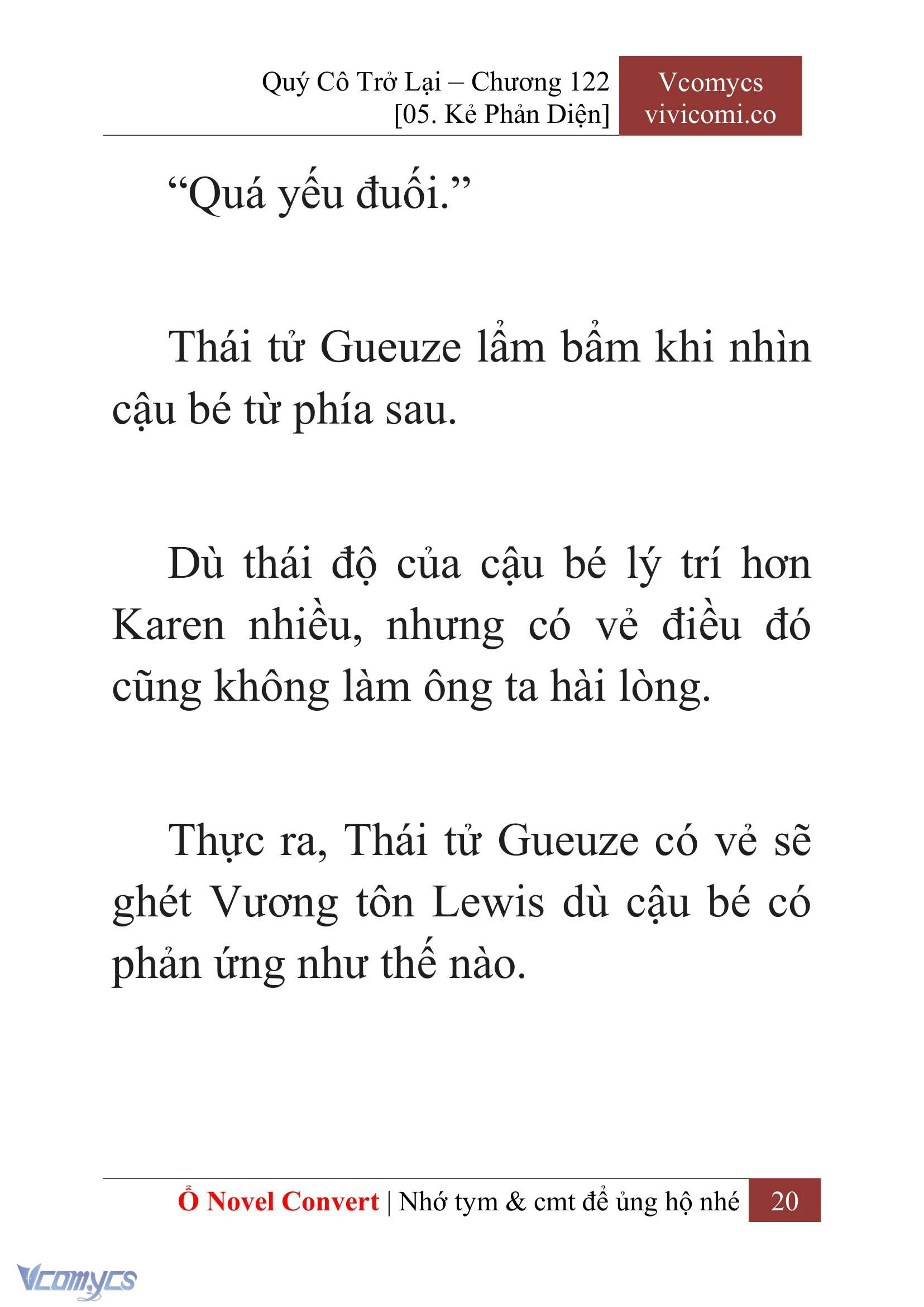 [Novel] Quý Cô Trở Lại Chapter  122 - 22