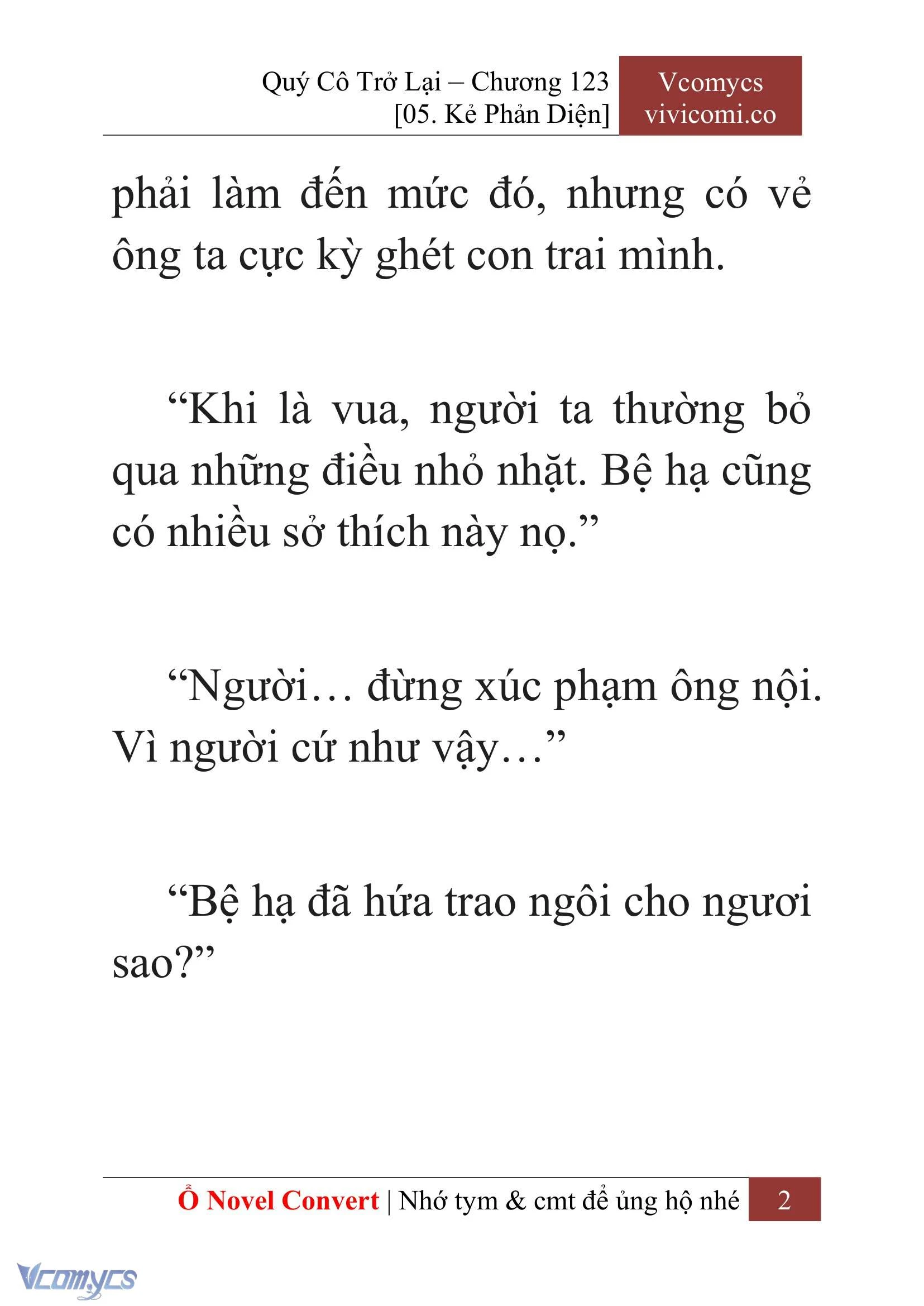 [Novel] Quý Cô Trở Lại Chapter  123 - 4