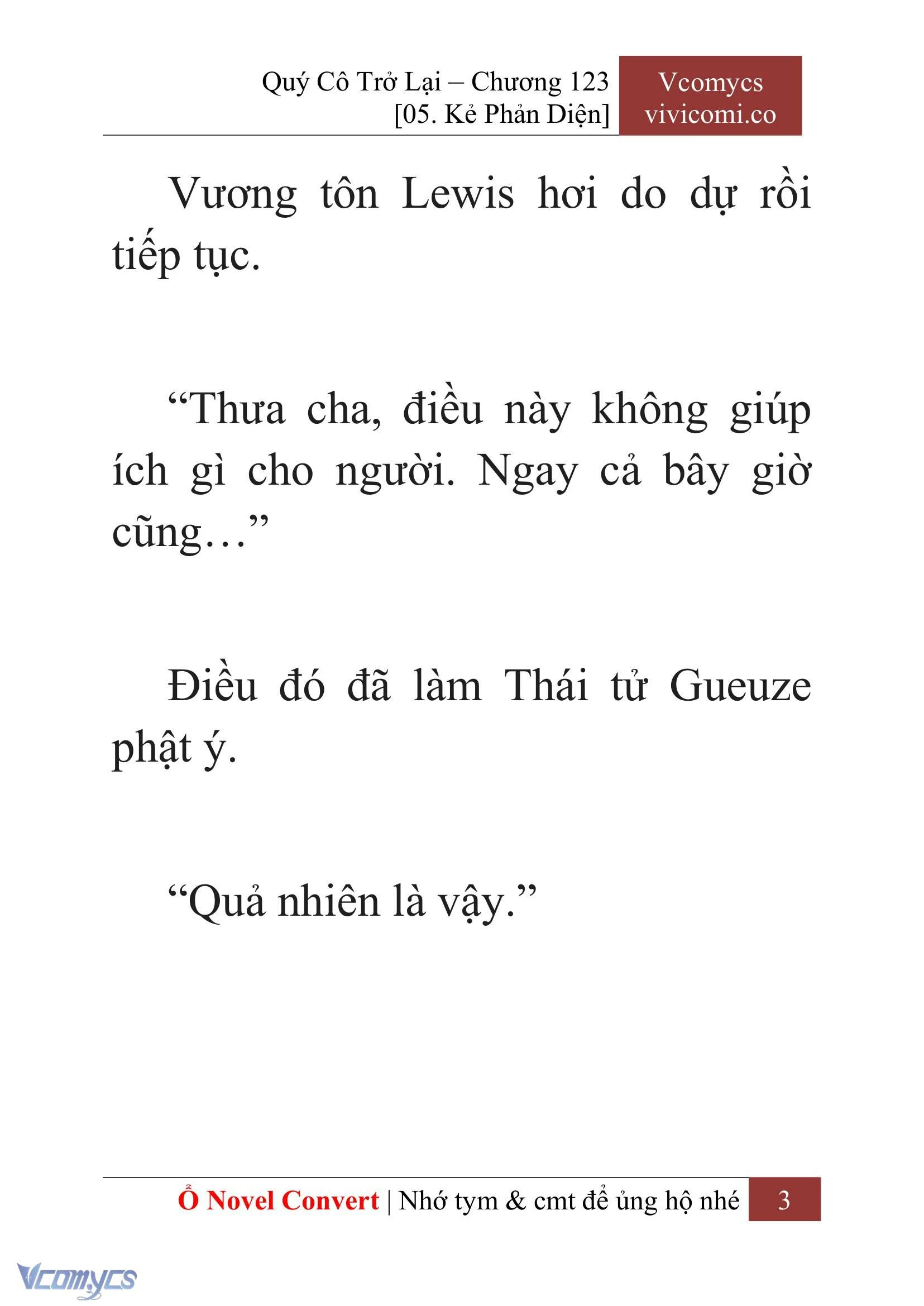 [Novel] Quý Cô Trở Lại Chapter  123 - 5