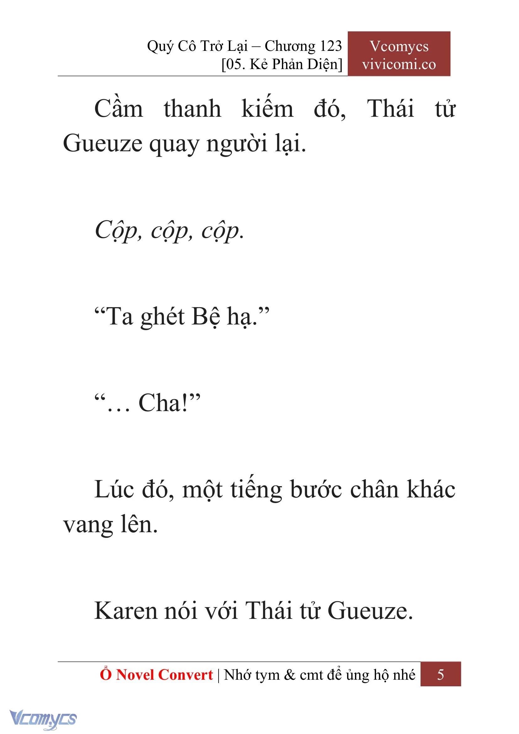 [Novel] Quý Cô Trở Lại Chapter  123 - 7