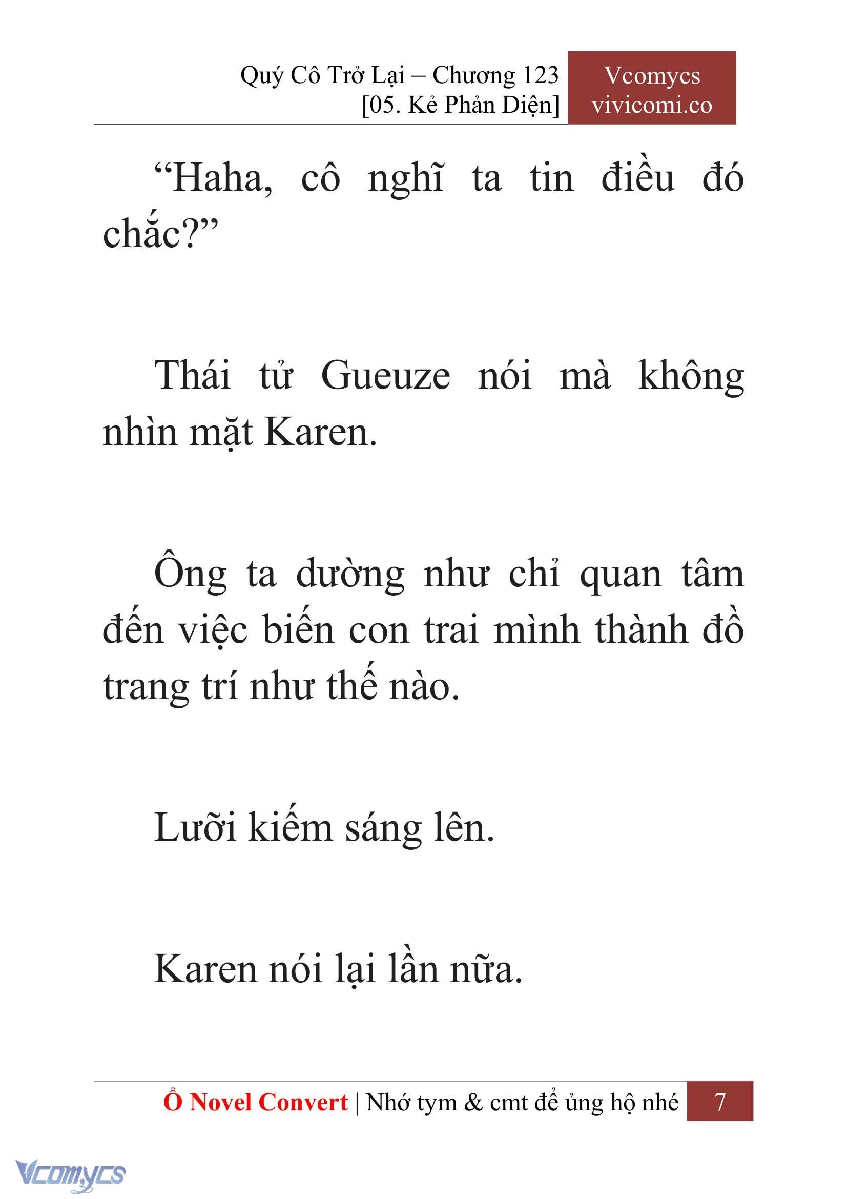 [Novel] Quý Cô Trở Lại Chapter  123 - 9