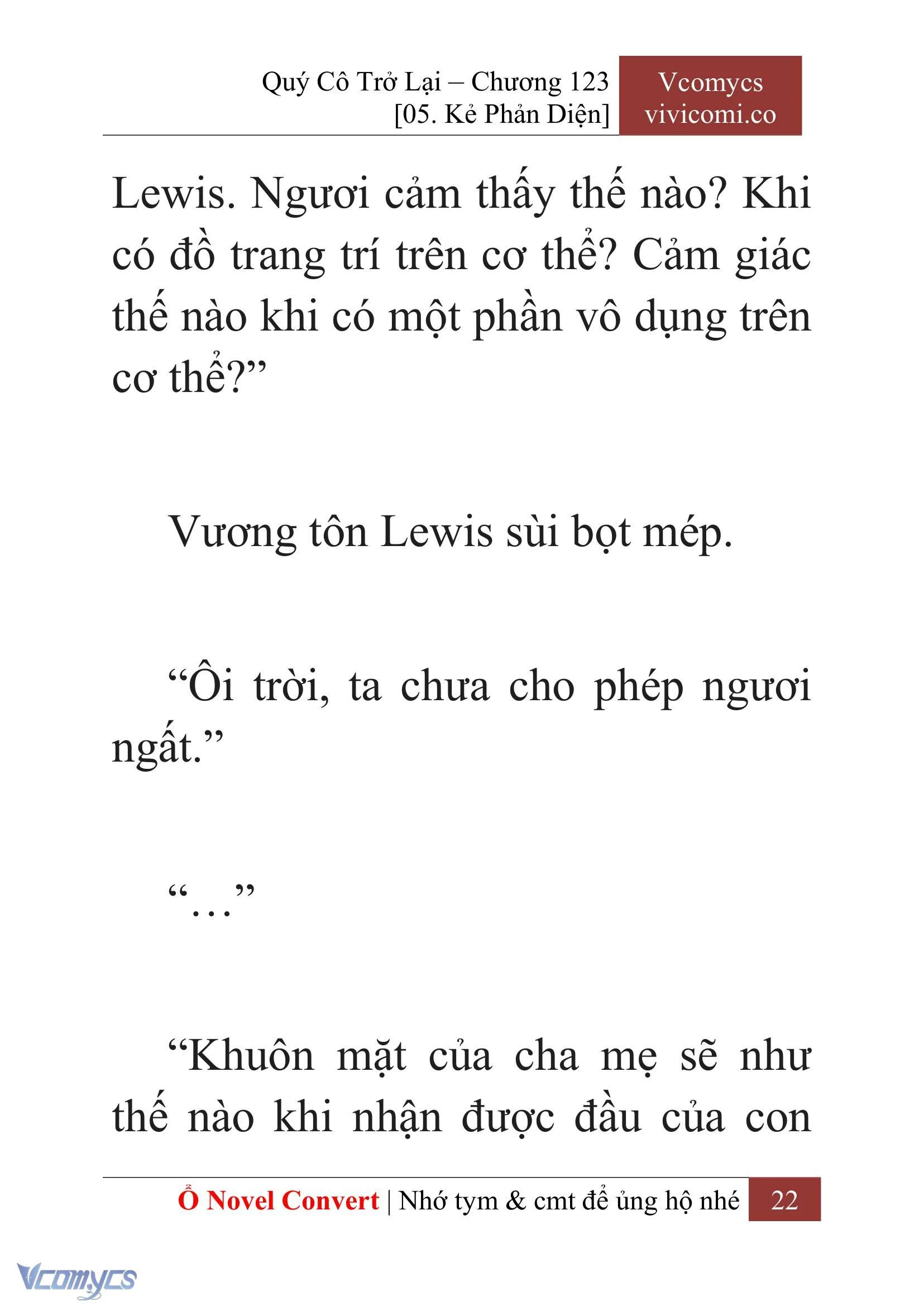 [Novel] Quý Cô Trở Lại Chapter  123 - 24