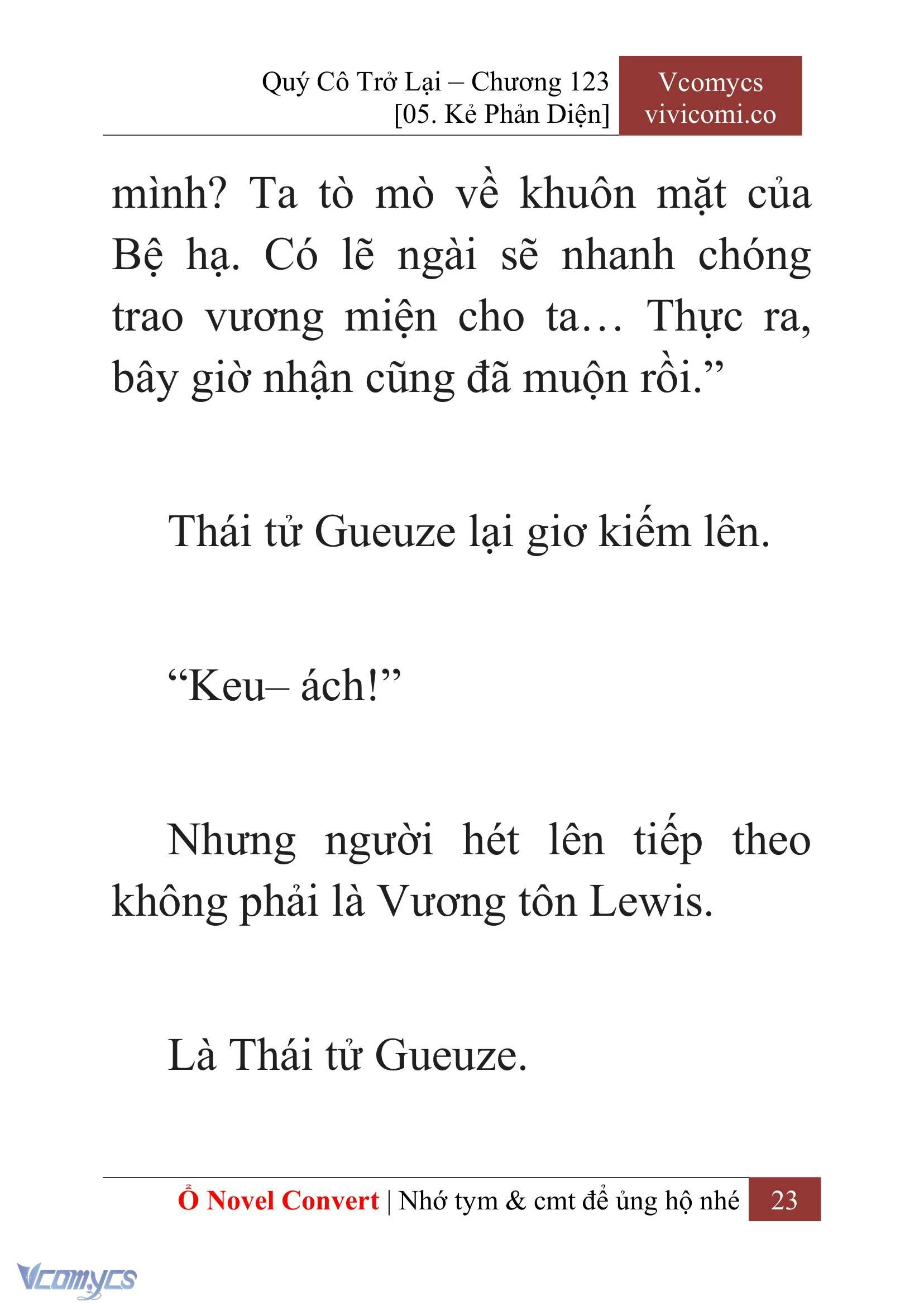 [Novel] Quý Cô Trở Lại Chapter  123 - 25