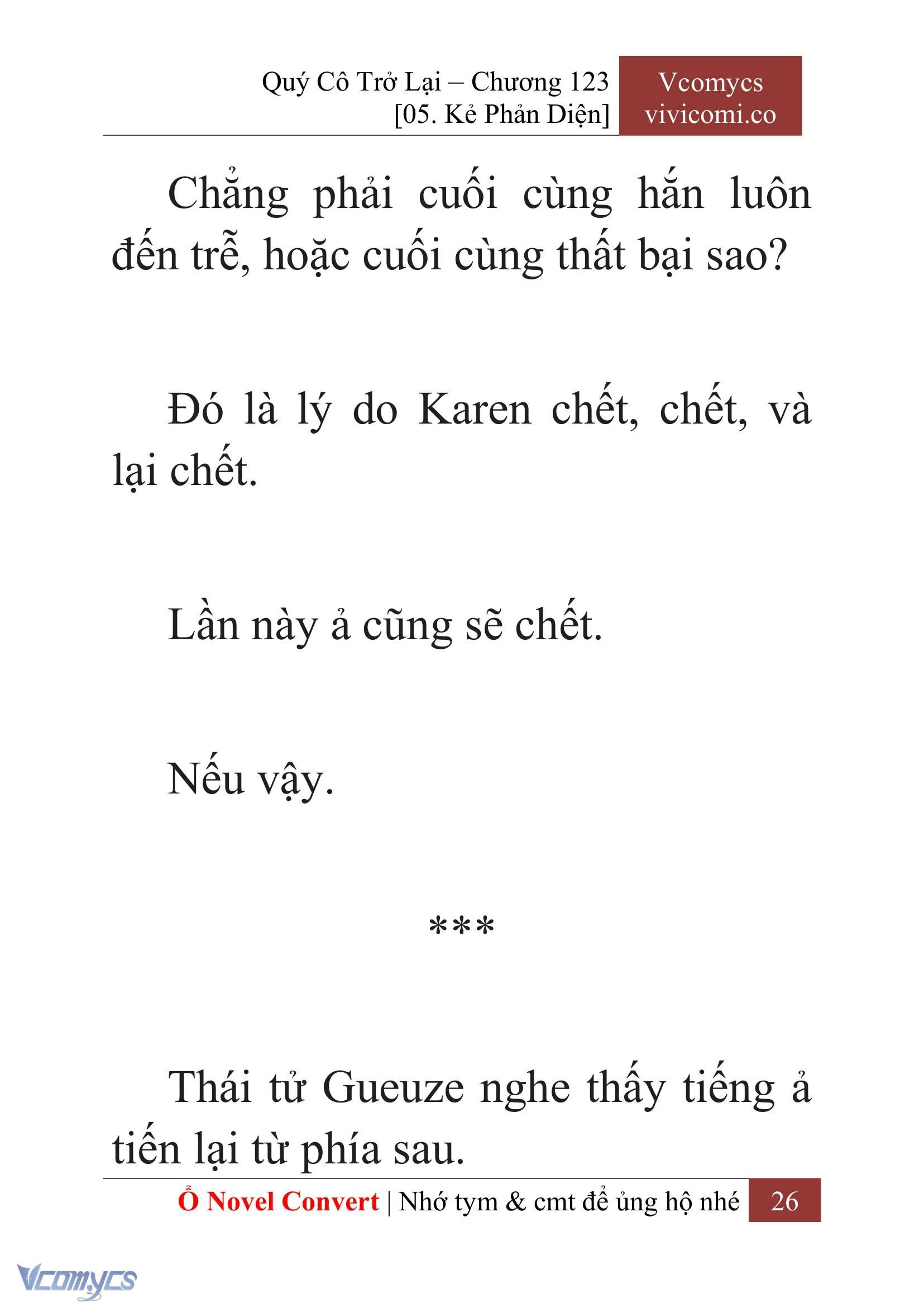 [Novel] Quý Cô Trở Lại Chapter  123 - 28