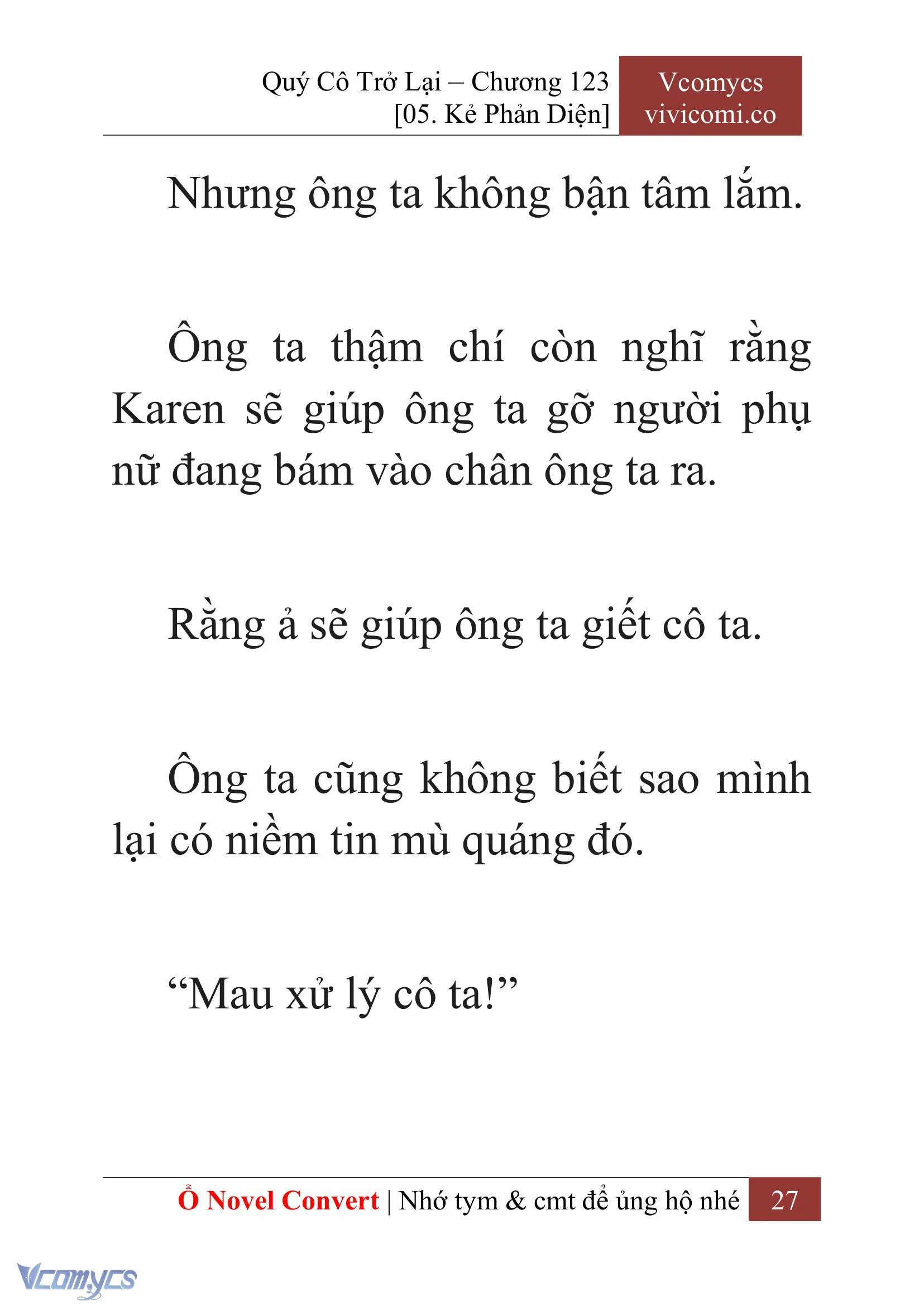 [Novel] Quý Cô Trở Lại Chapter  123 - 29
