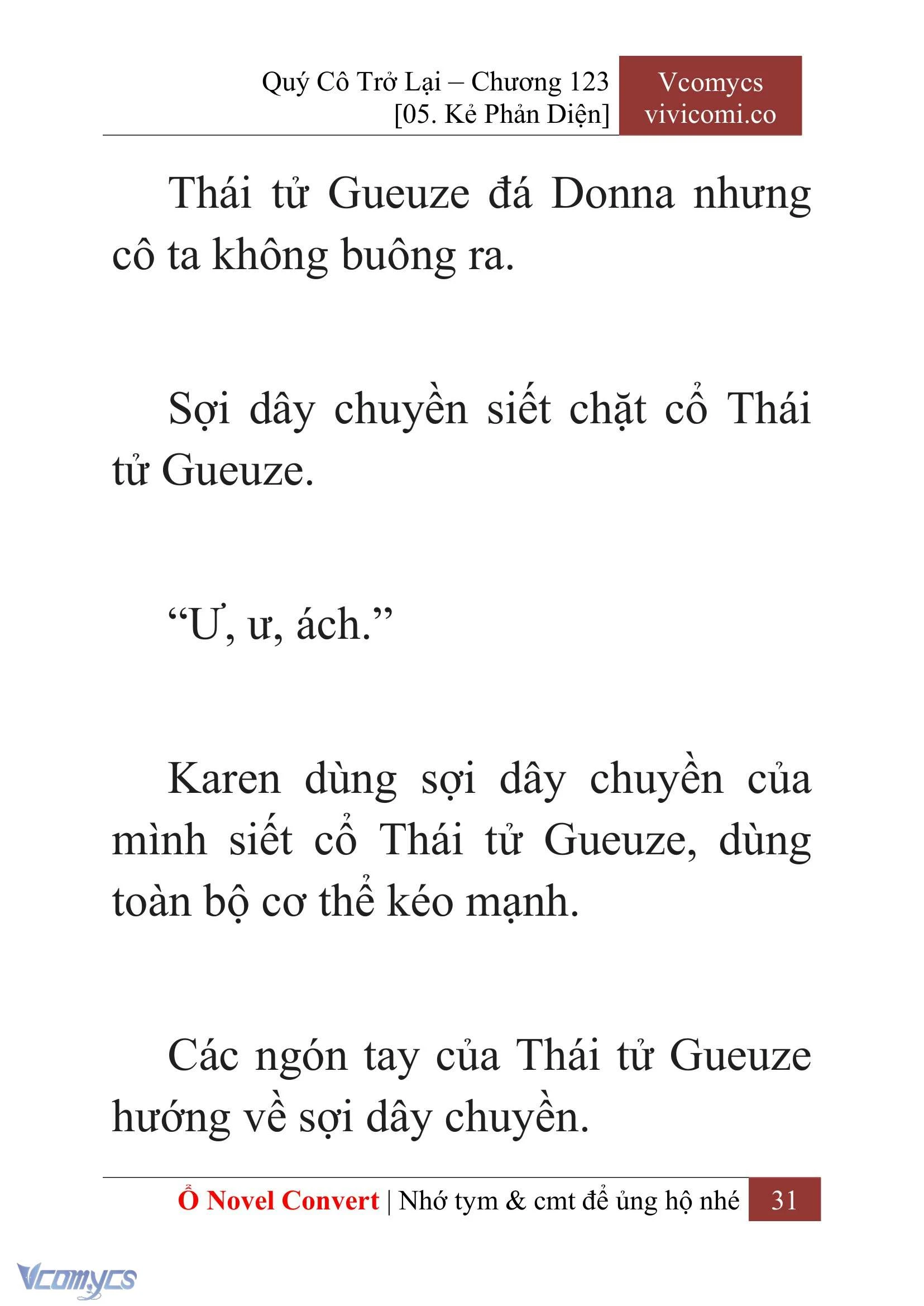 [Novel] Quý Cô Trở Lại Chapter  123 - 33