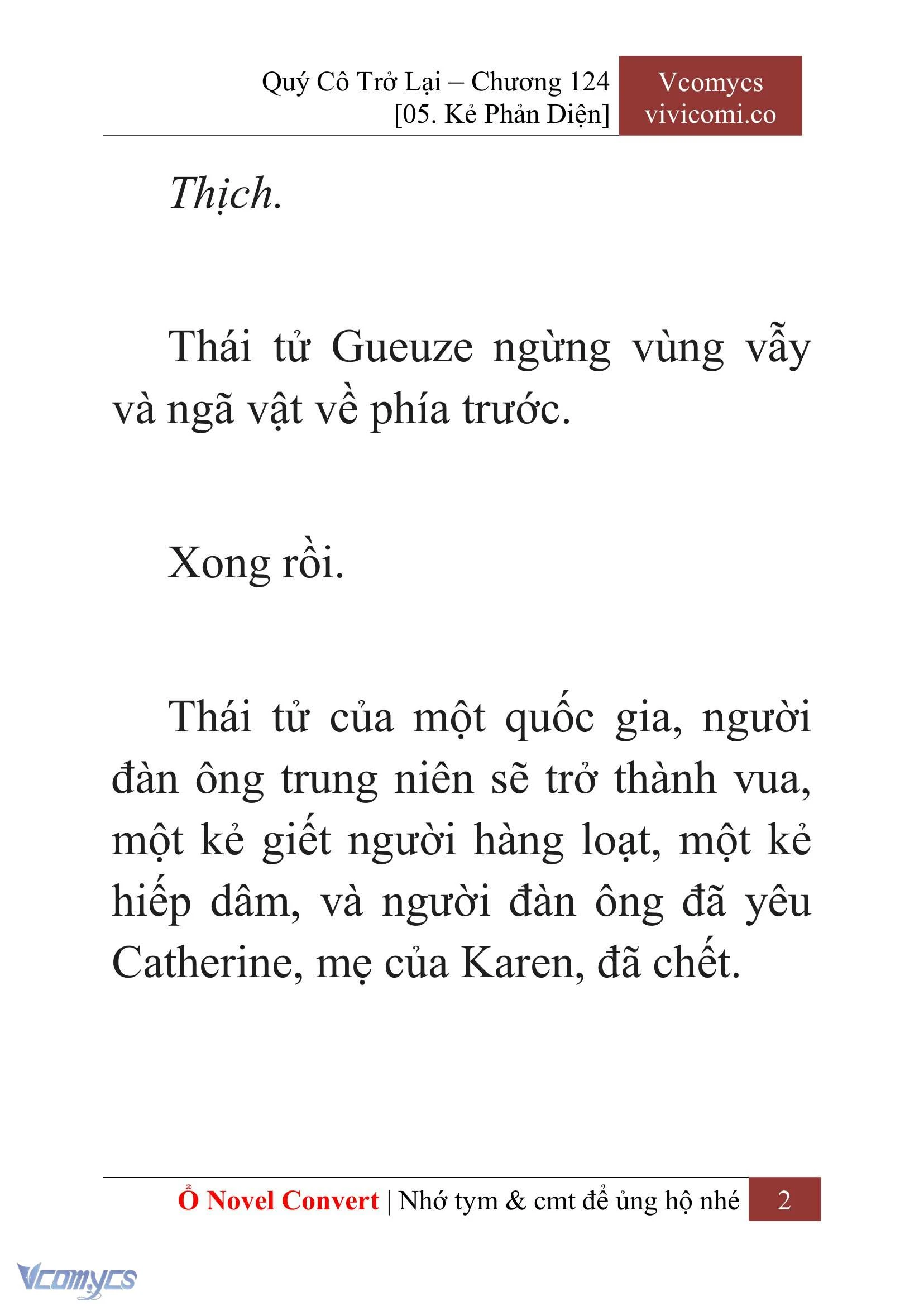 [Novel] Quý Cô Trở Lại Chapter  124 - 4