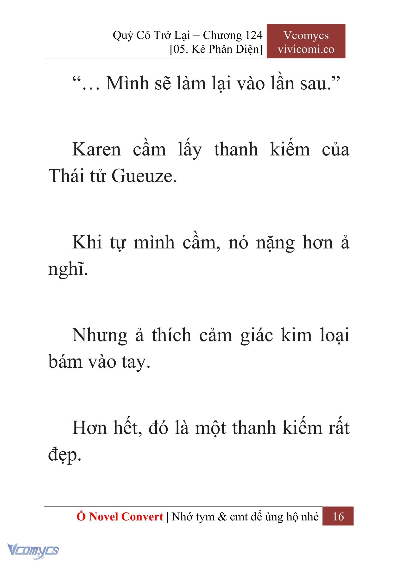 [Novel] Quý Cô Trở Lại Chapter  124 - 18