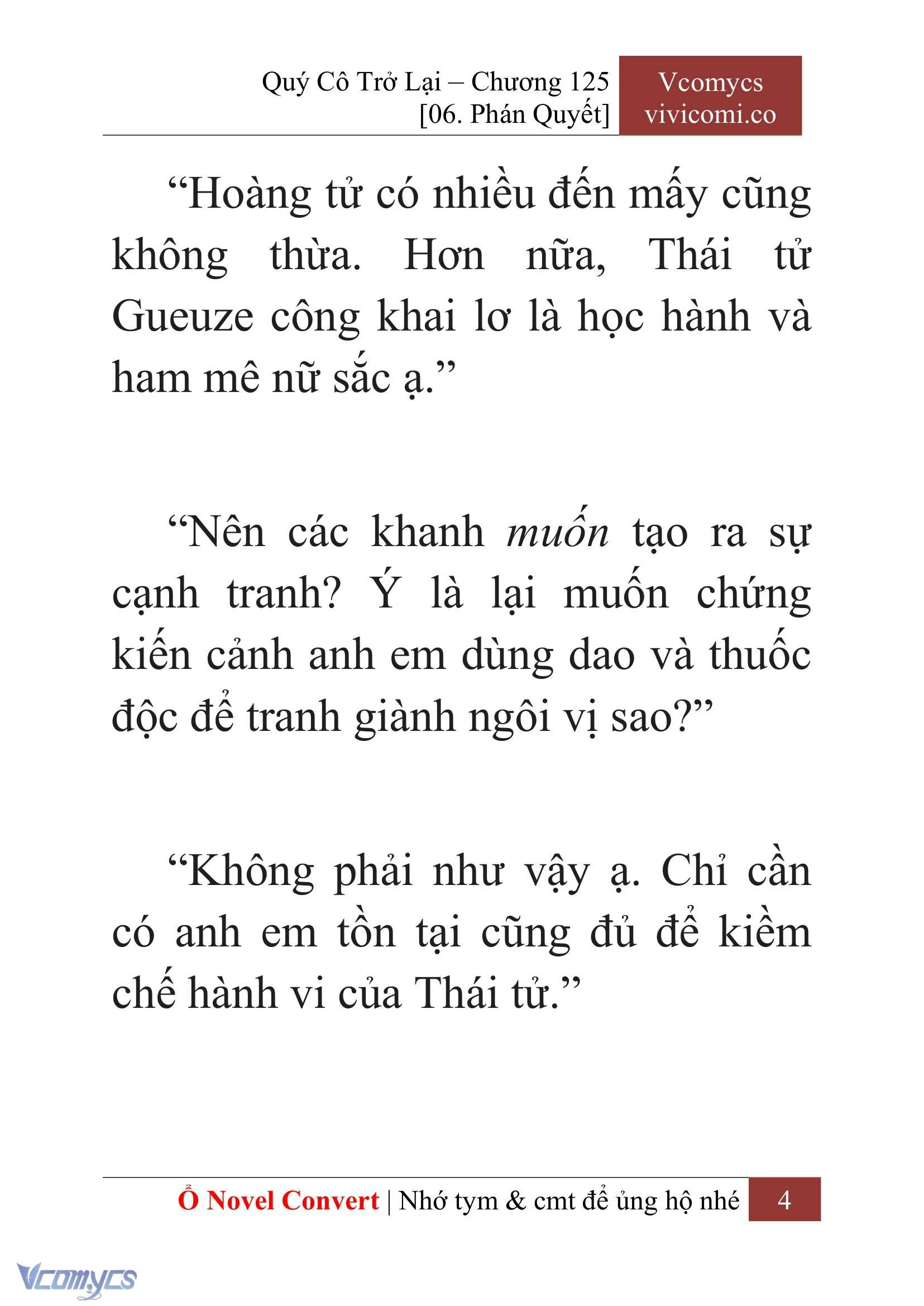 [Novel] Quý Cô Trở Lại Chapter  125 - 6