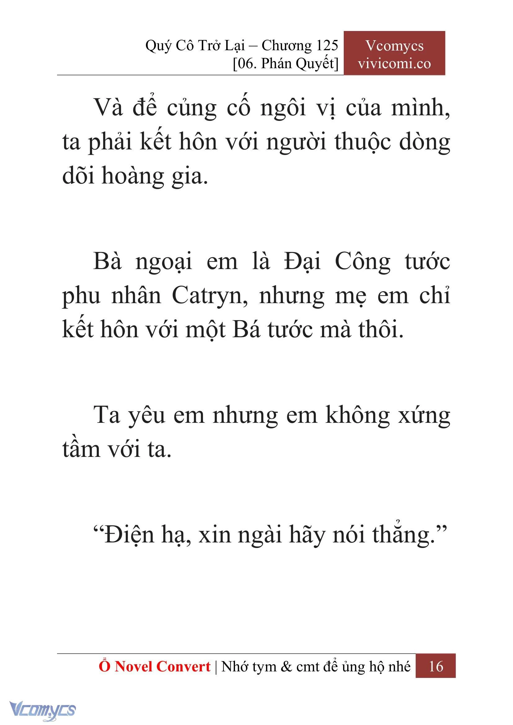 [Novel] Quý Cô Trở Lại Chapter  125 - 18