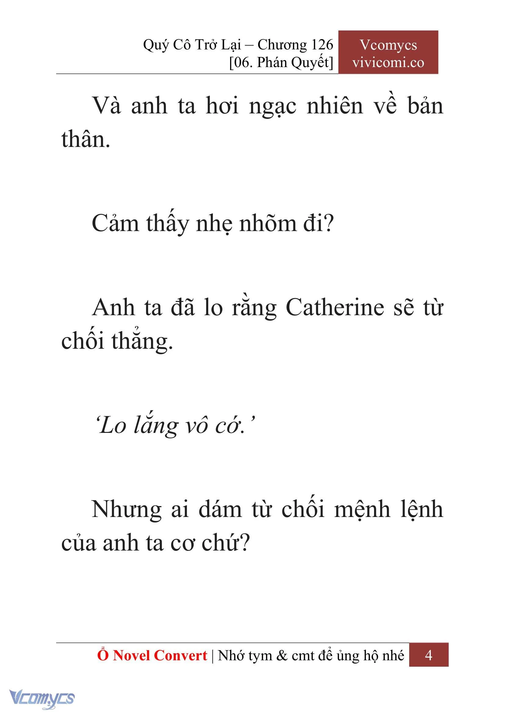 [Novel] Quý Cô Trở Lại Chapter  126 - 6