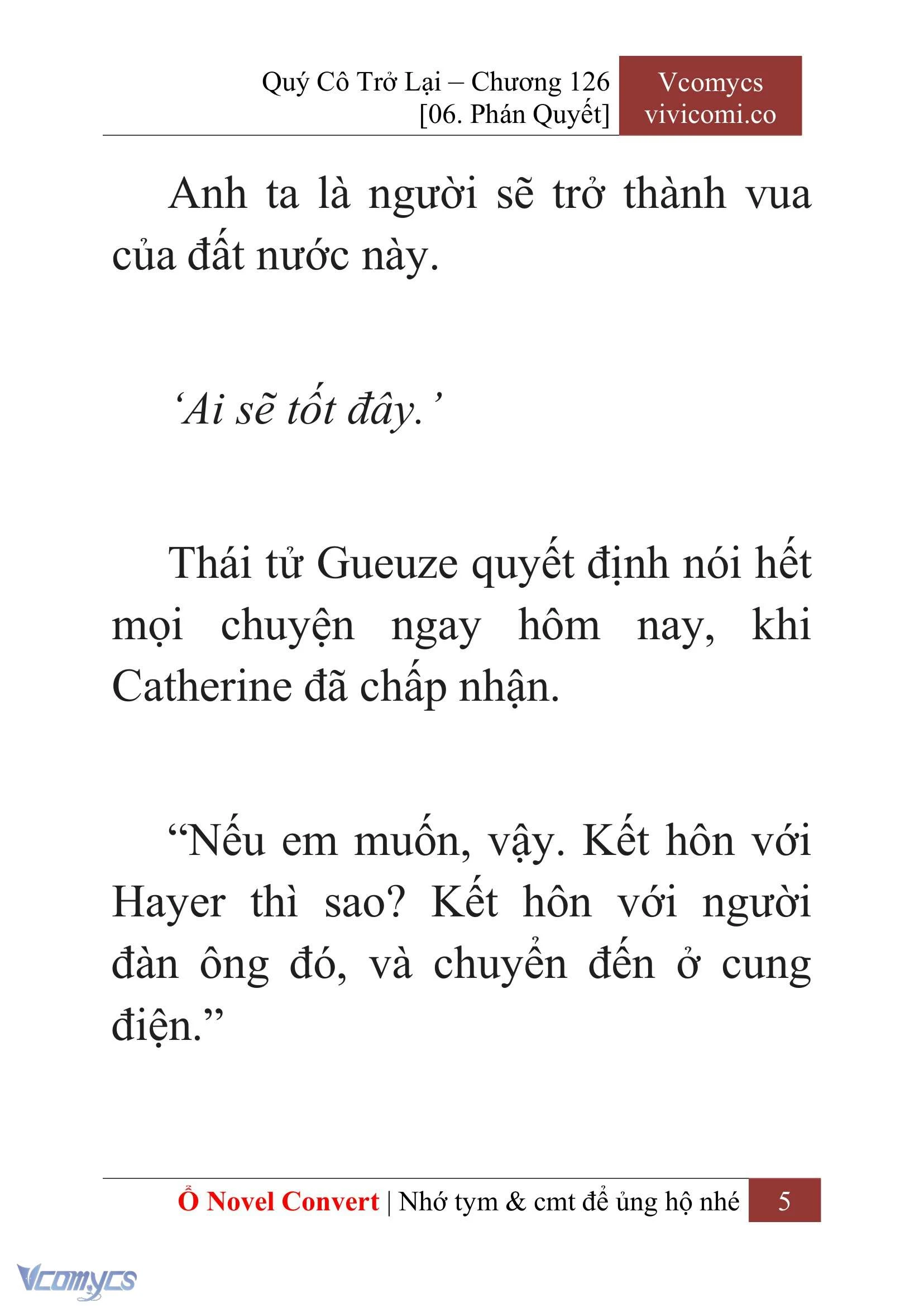 [Novel] Quý Cô Trở Lại Chapter  126 - 7