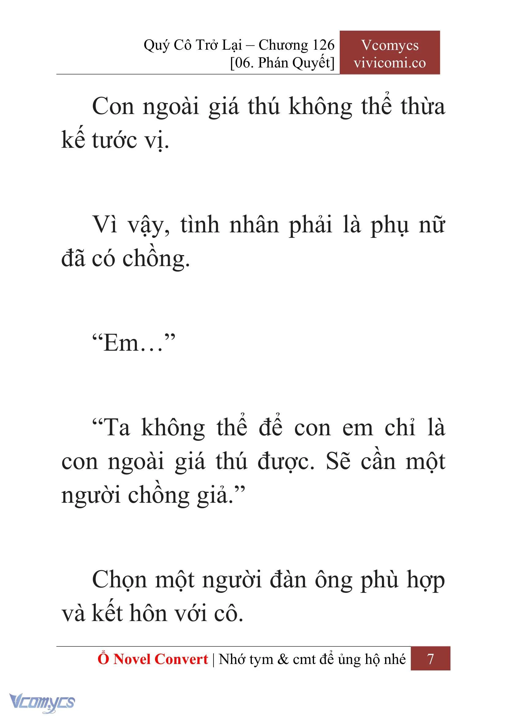 [Novel] Quý Cô Trở Lại Chapter  126 - 9