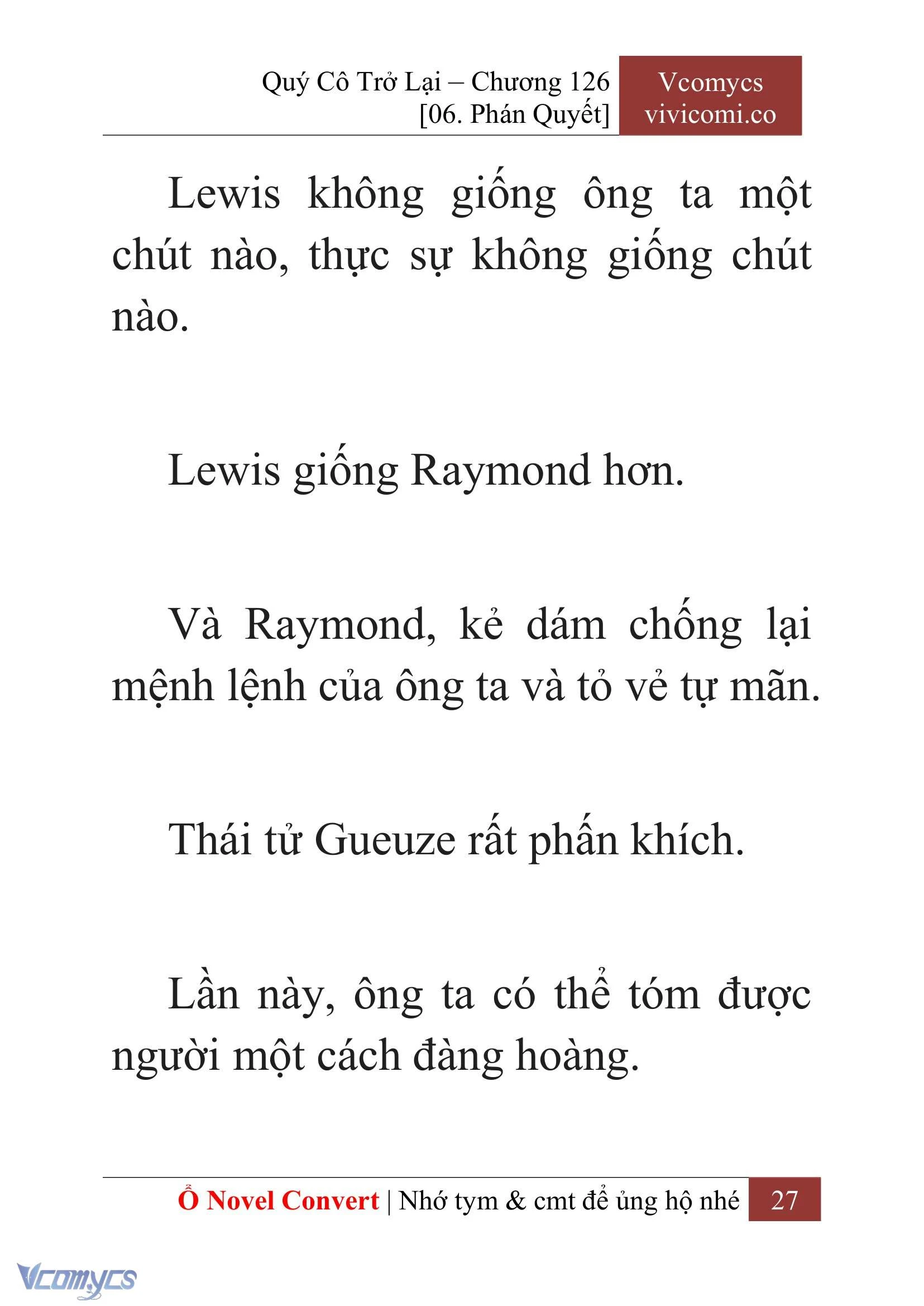 [Novel] Quý Cô Trở Lại Chapter  126 - 29