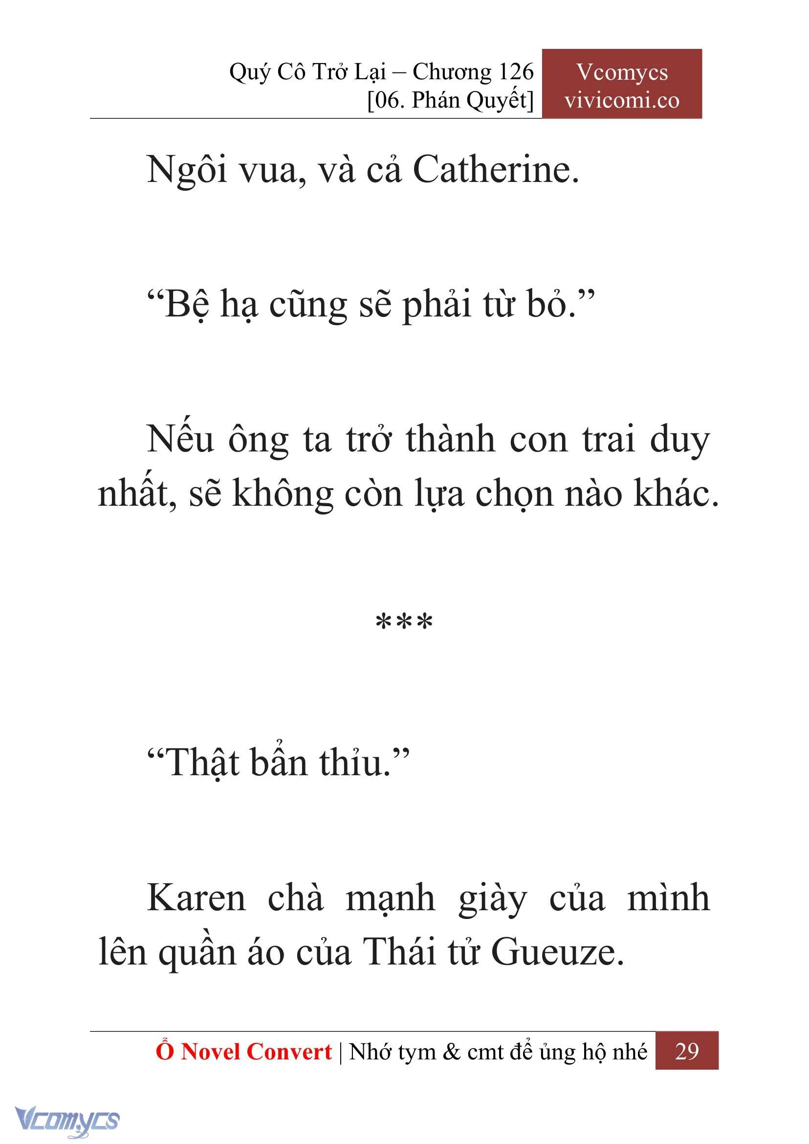 [Novel] Quý Cô Trở Lại Chapter  126 - 31