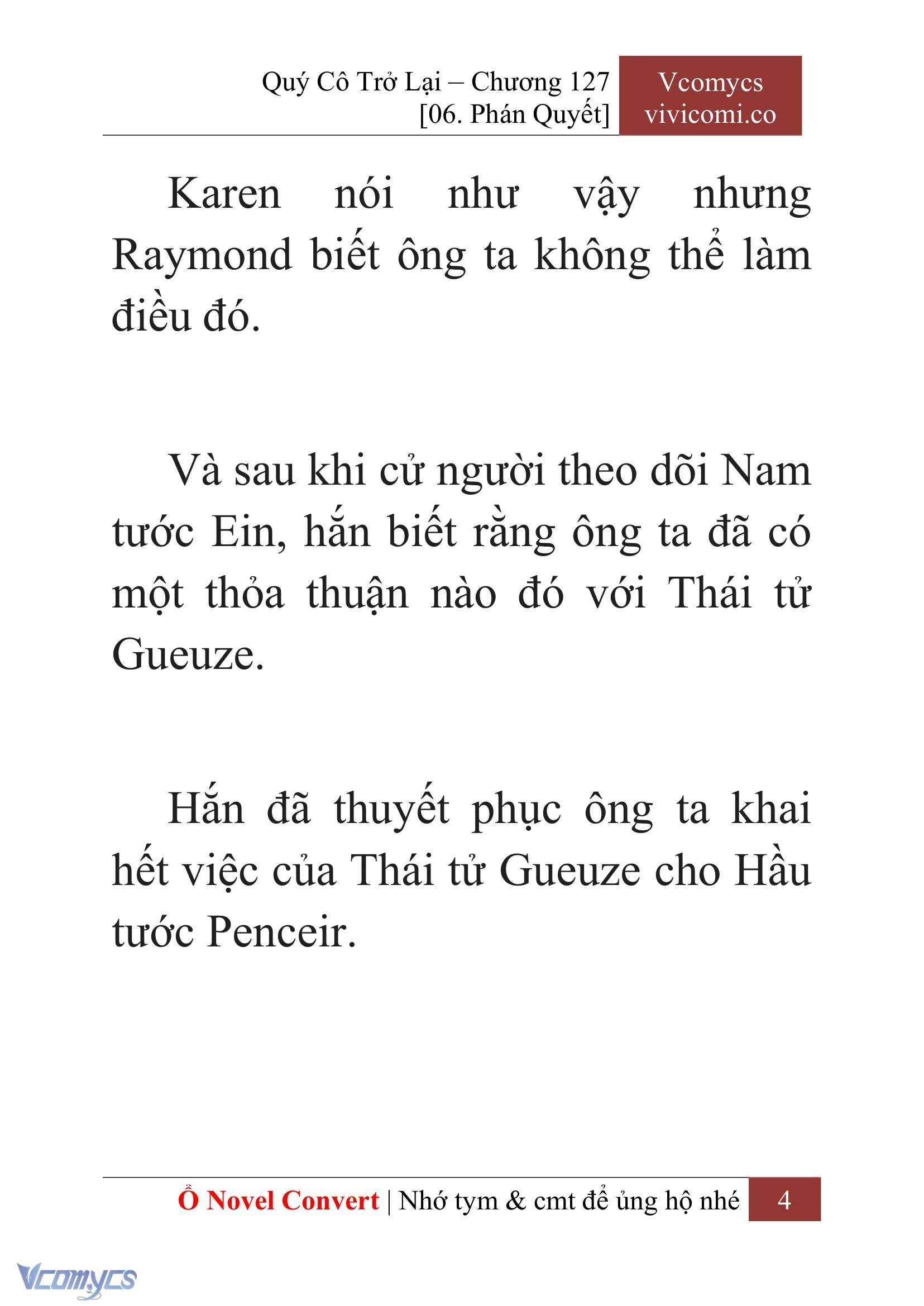 [Novel] Quý Cô Trở Lại Chapter  127 - 6