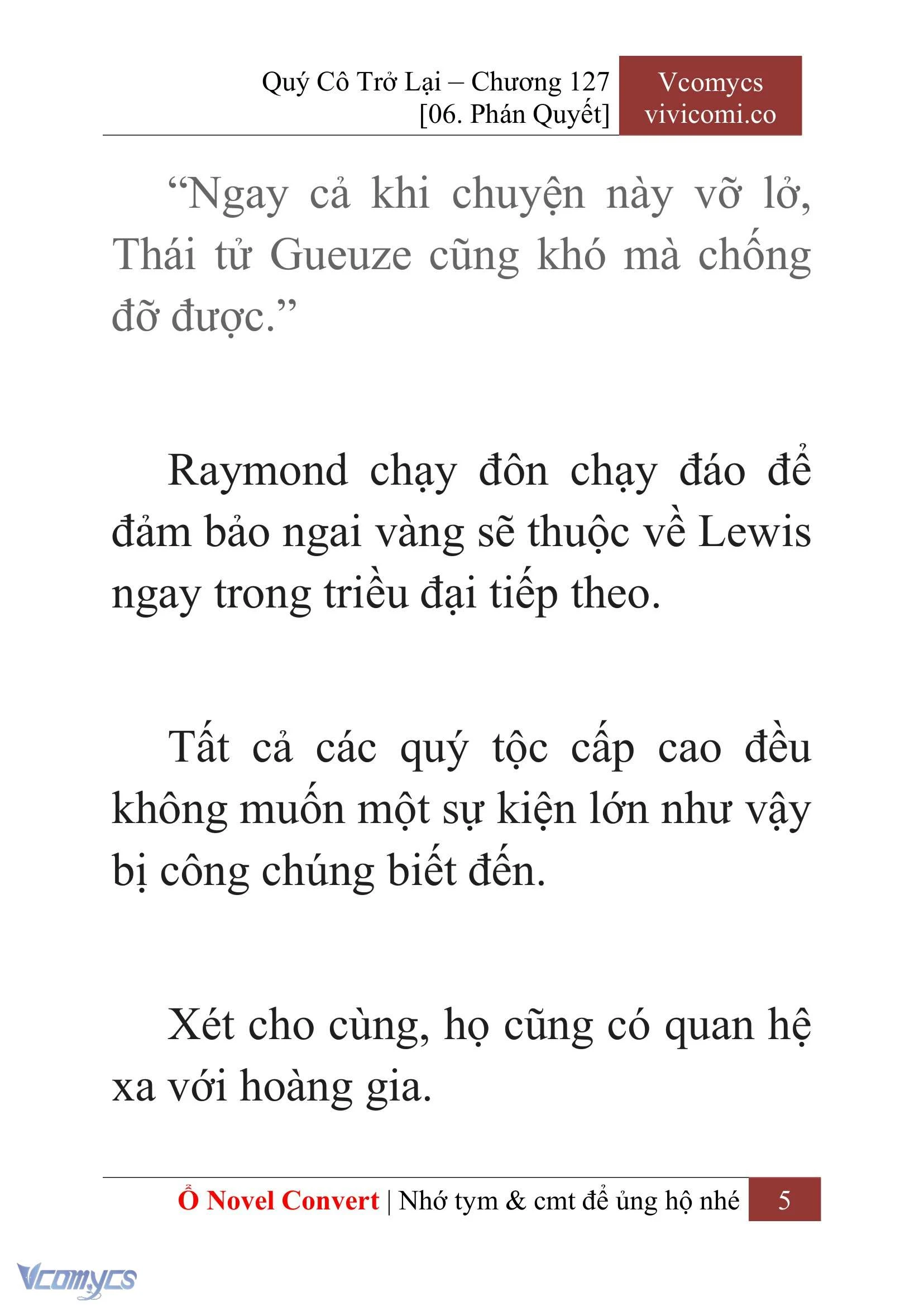[Novel] Quý Cô Trở Lại Chapter  127 - 7
