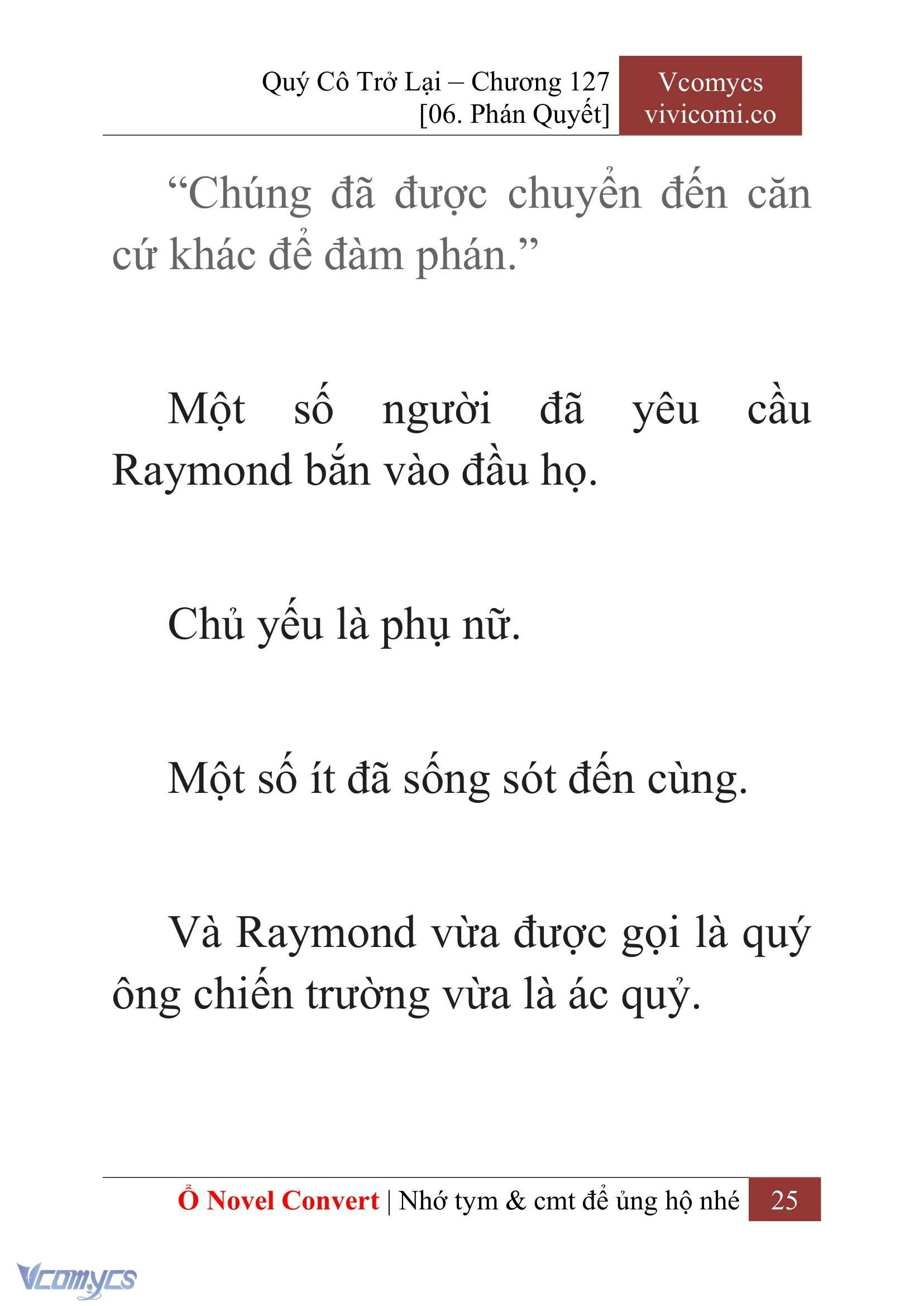 [Novel] Quý Cô Trở Lại Chapter  127 - 27