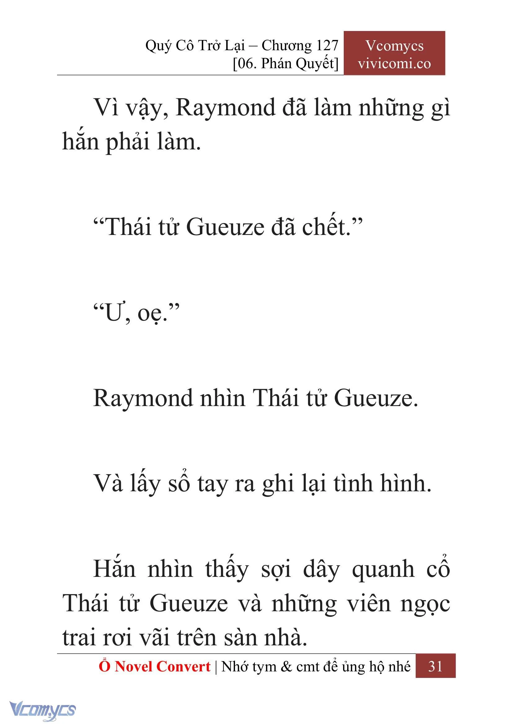 [Novel] Quý Cô Trở Lại Chapter  127 - 33