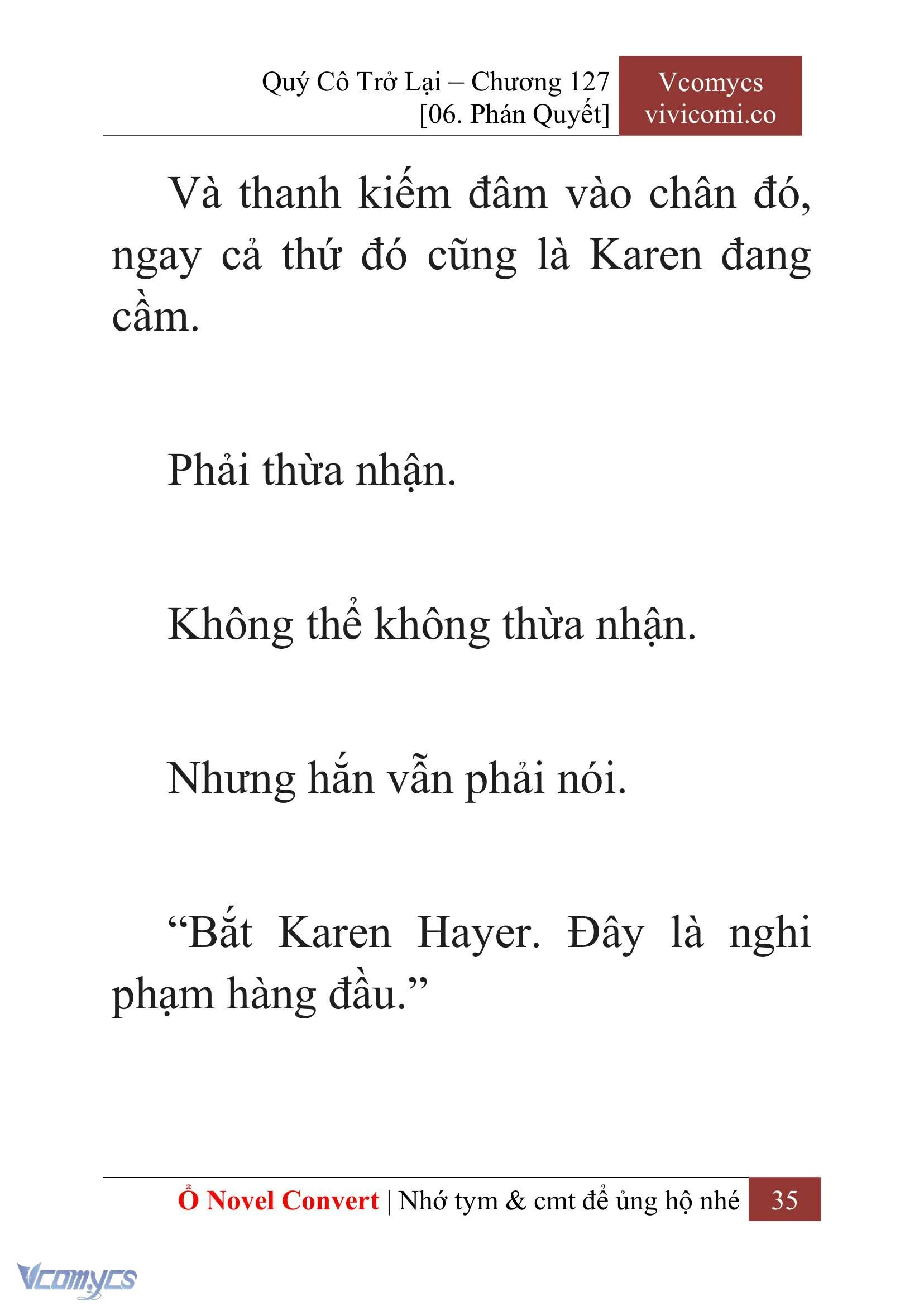 [Novel] Quý Cô Trở Lại Chapter  127 - 37