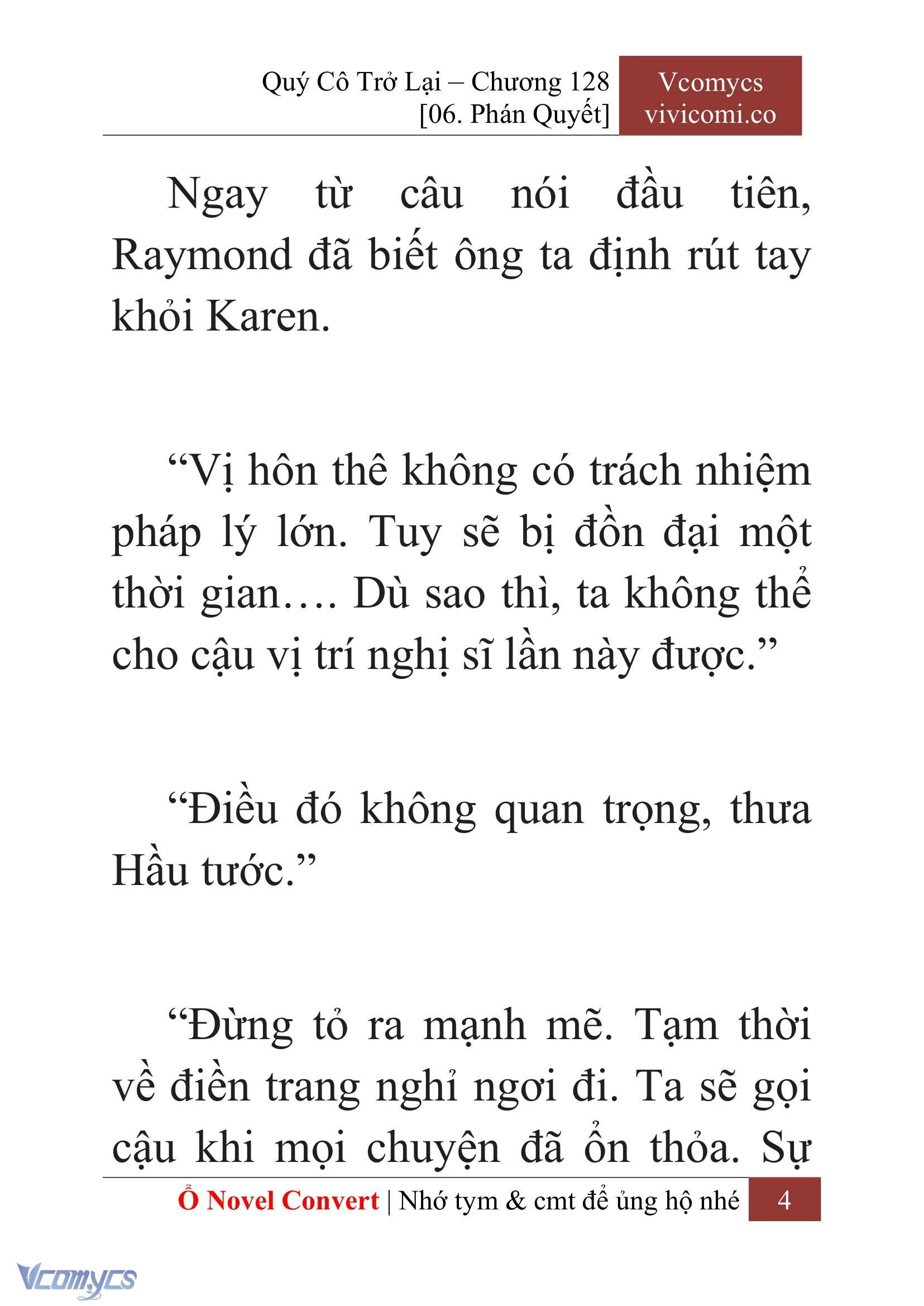 [Novel] Quý Cô Trở Lại Chapter  128 - 6