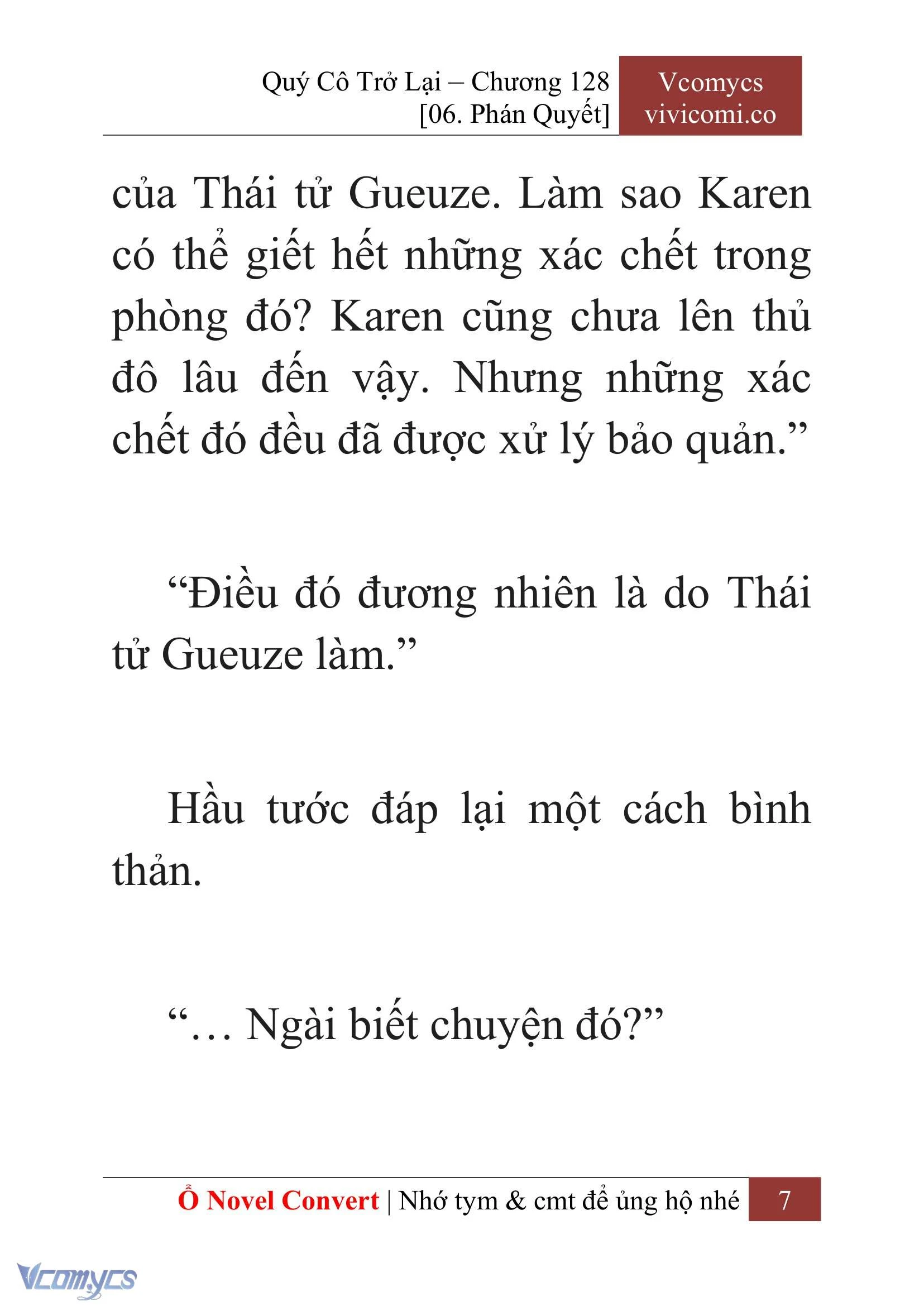 [Novel] Quý Cô Trở Lại Chapter  128 - 9