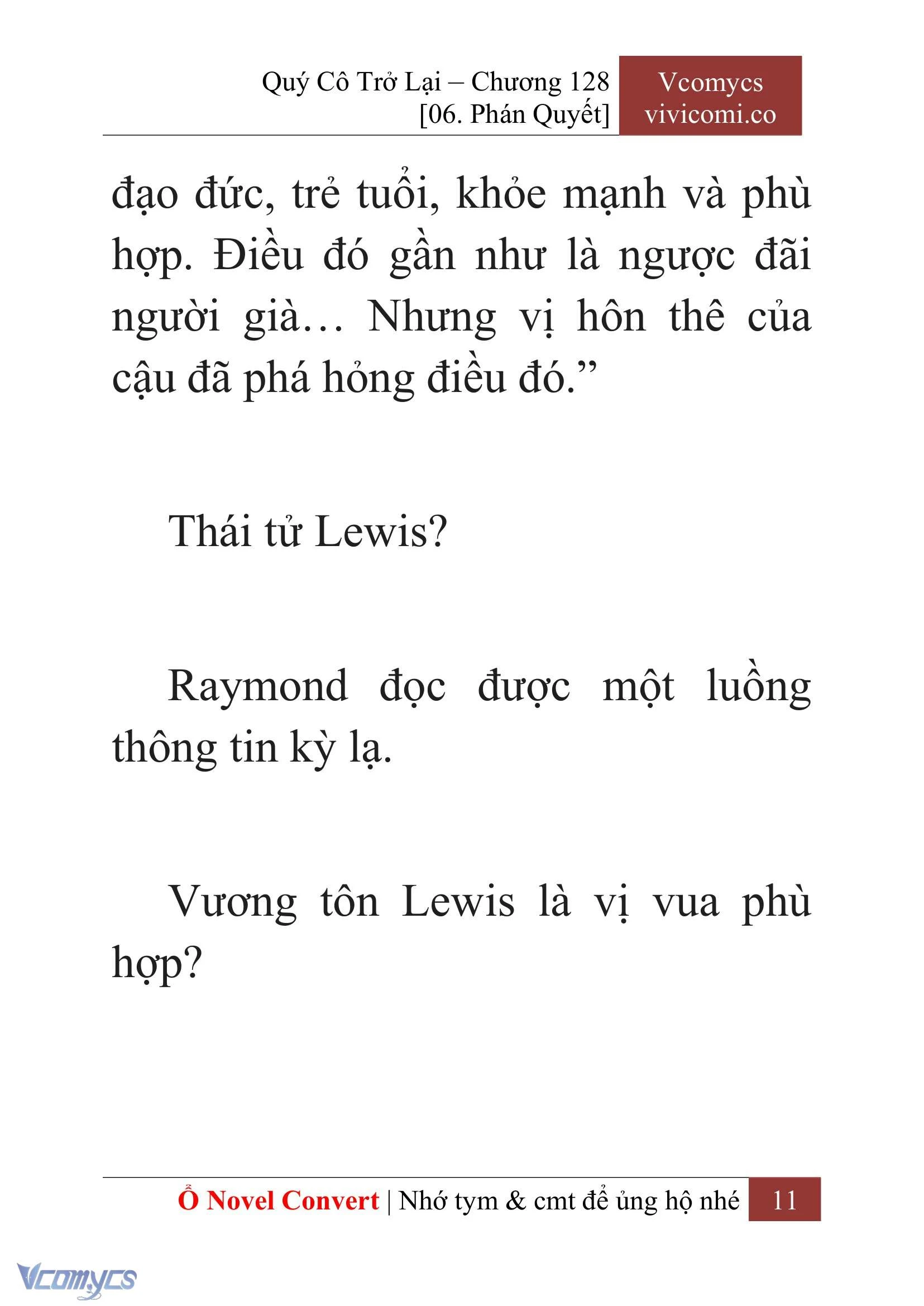 [Novel] Quý Cô Trở Lại Chapter  128 - 13