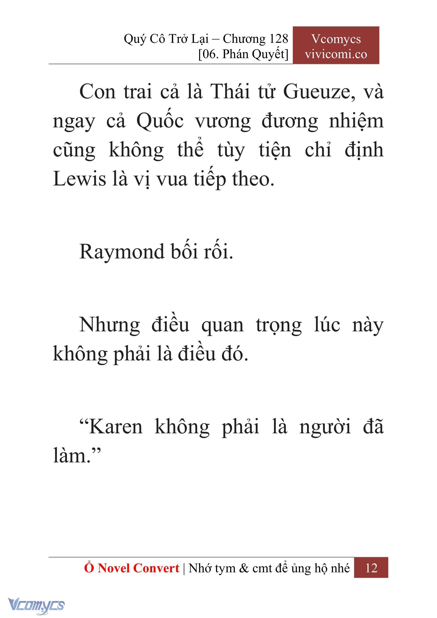 [Novel] Quý Cô Trở Lại Chapter  128 - 14