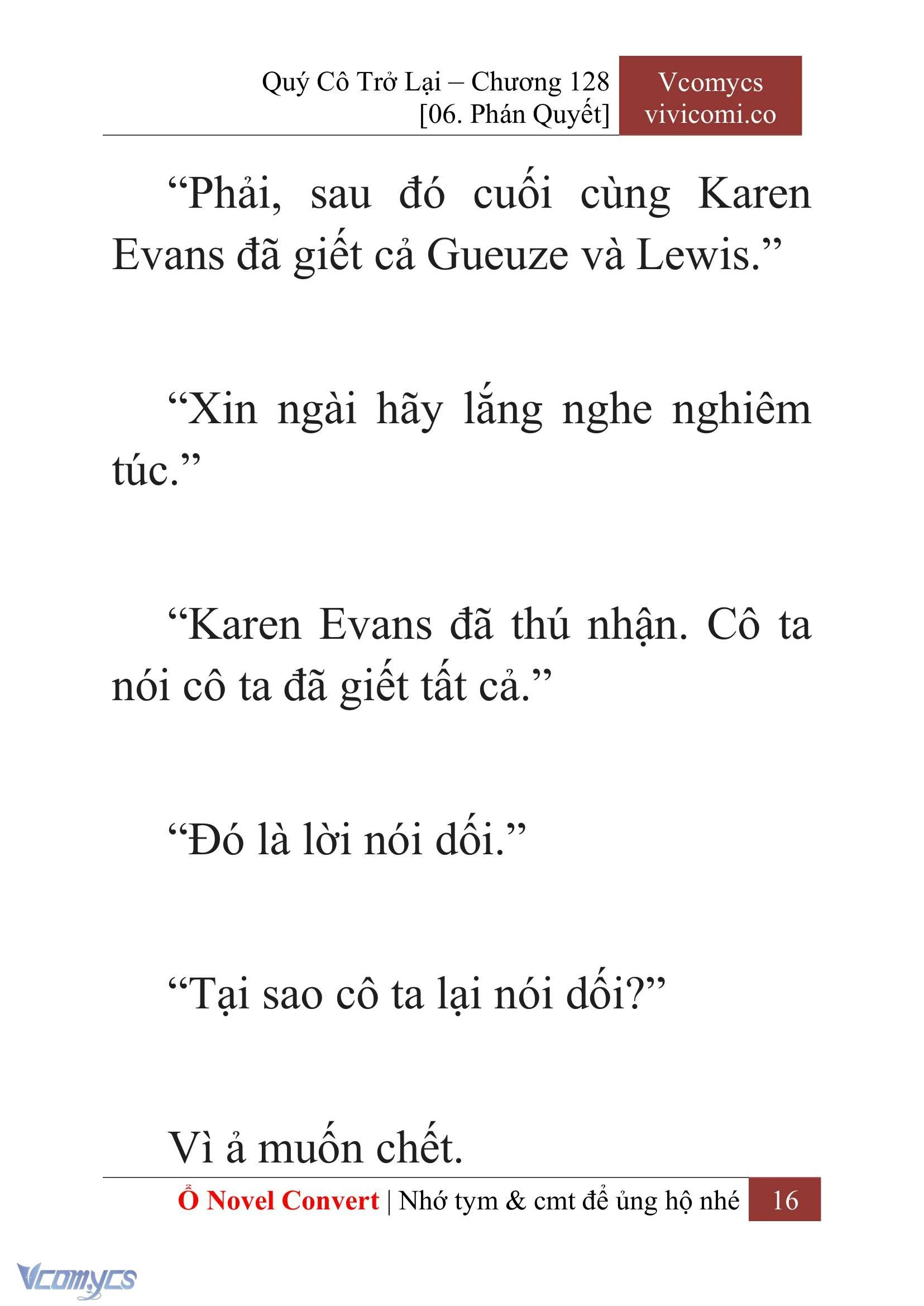 [Novel] Quý Cô Trở Lại Chapter  128 - 18