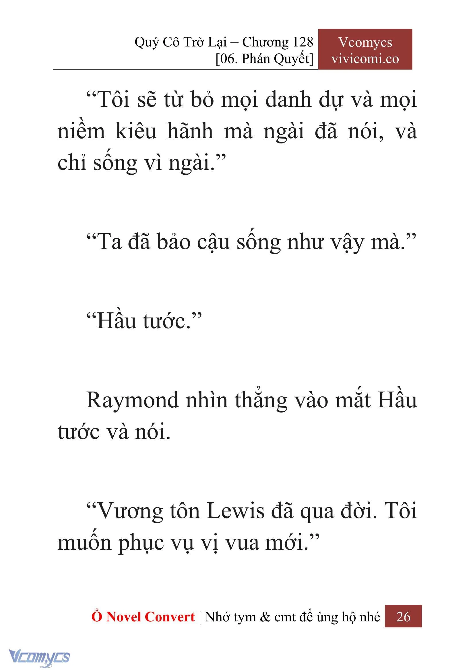 [Novel] Quý Cô Trở Lại Chapter  128 - 28