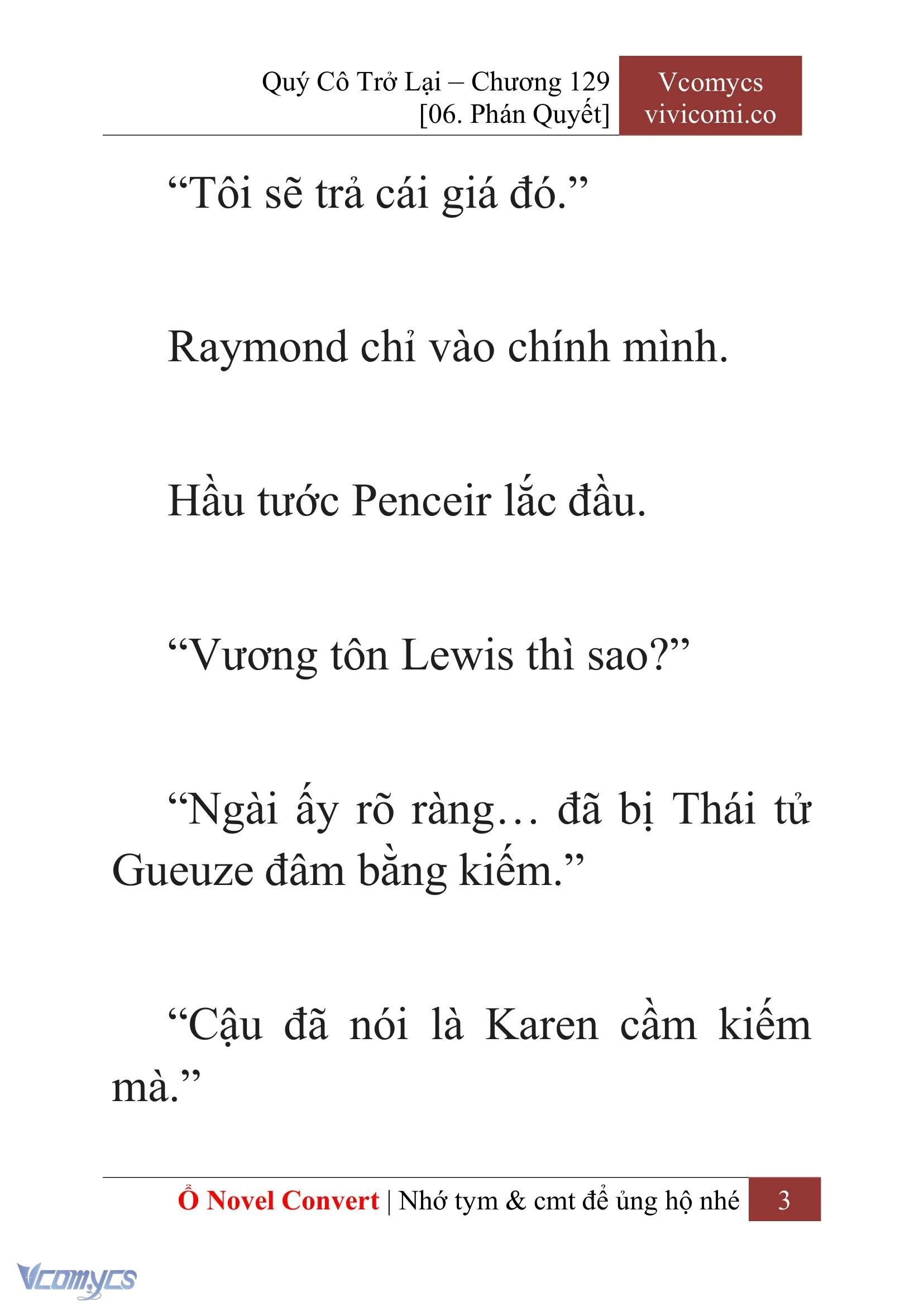 [Novel] Quý Cô Trở Lại Chapter  129 - 5