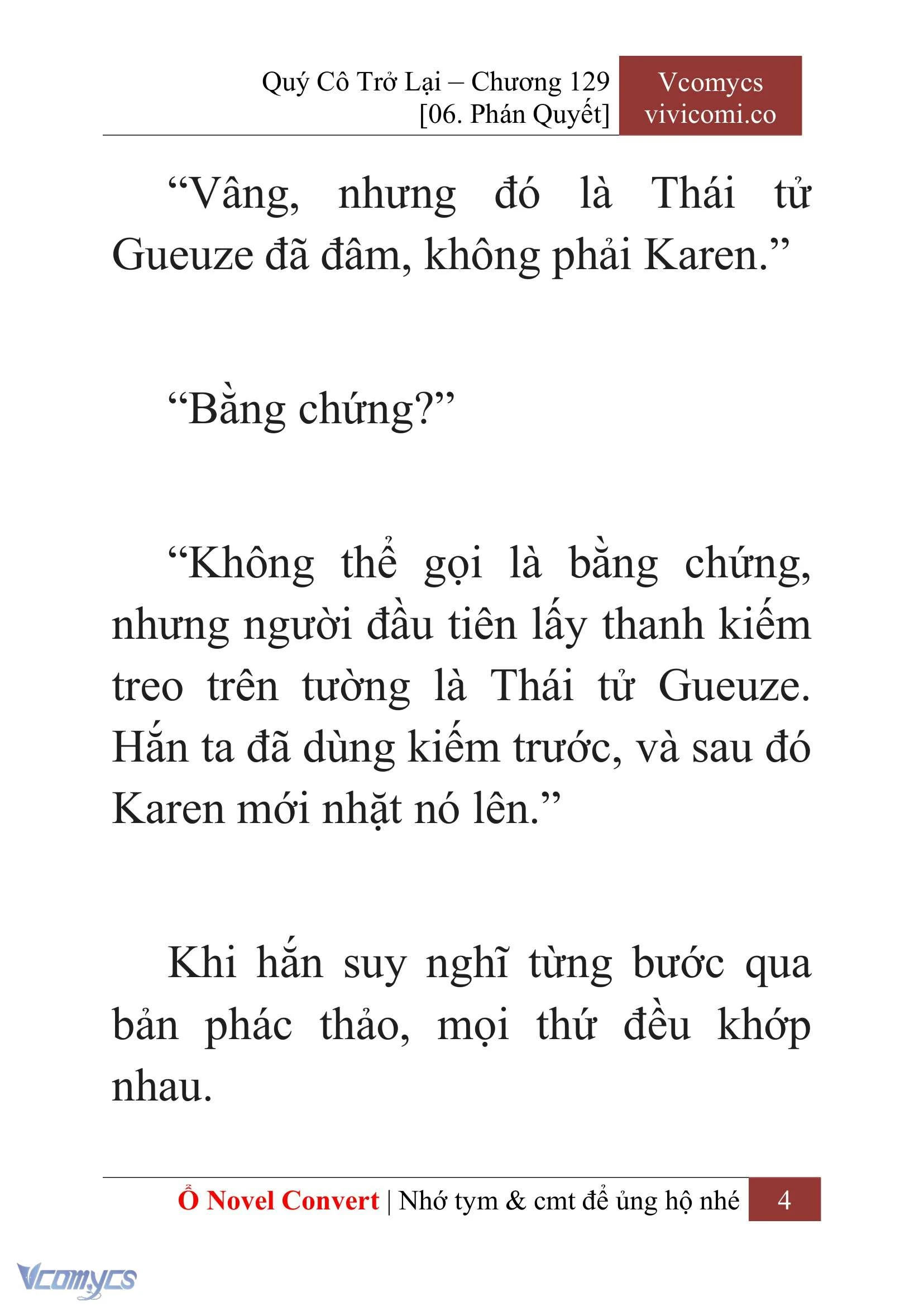 [Novel] Quý Cô Trở Lại Chapter  129 - 6