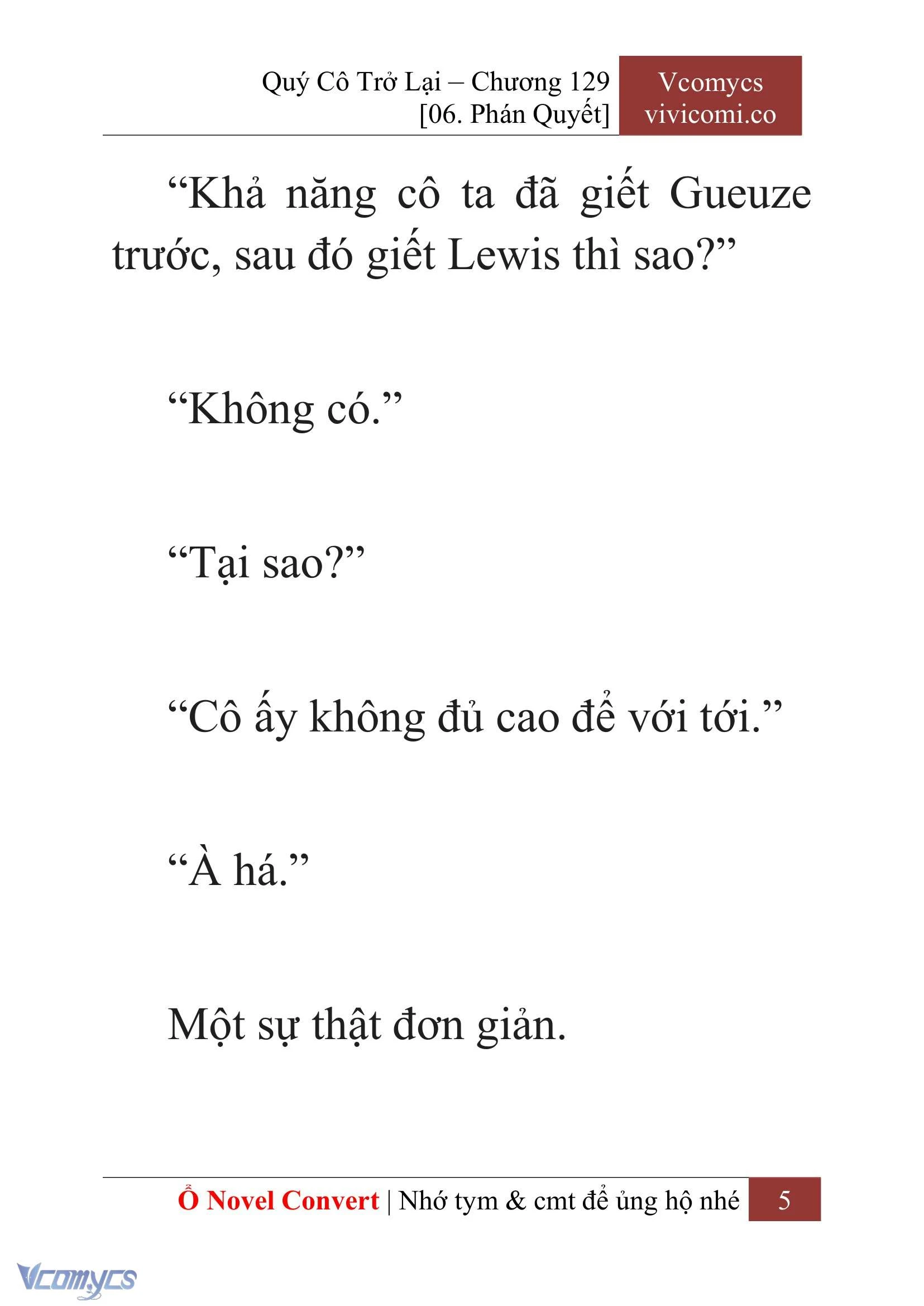 [Novel] Quý Cô Trở Lại Chapter  129 - 7
