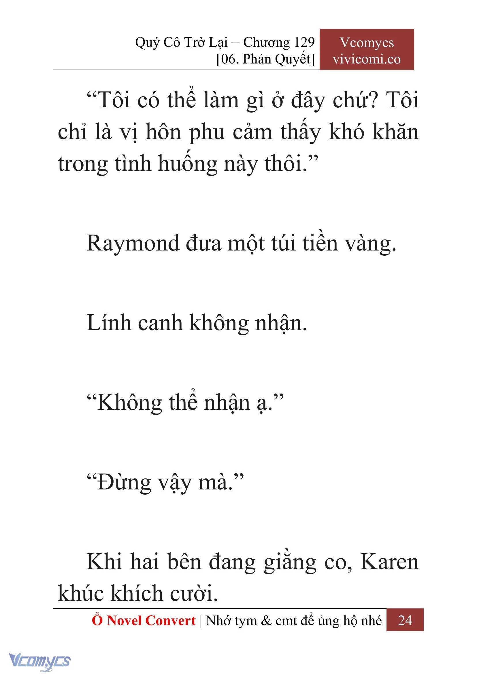 [Novel] Quý Cô Trở Lại Chapter  129 - 26