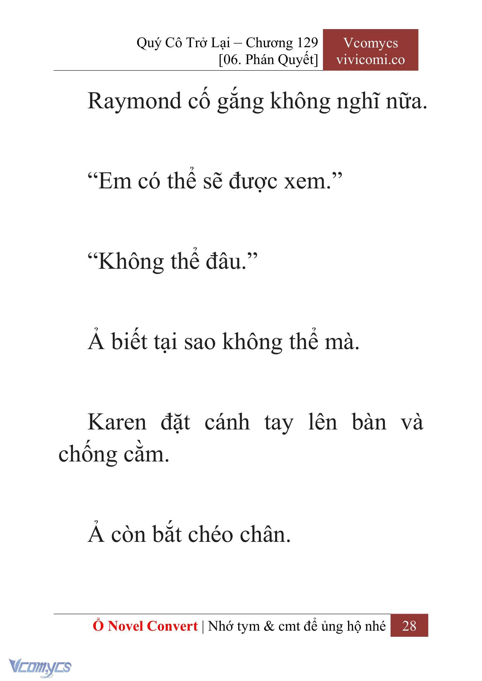[Novel] Quý Cô Trở Lại Chapter  129 - 30