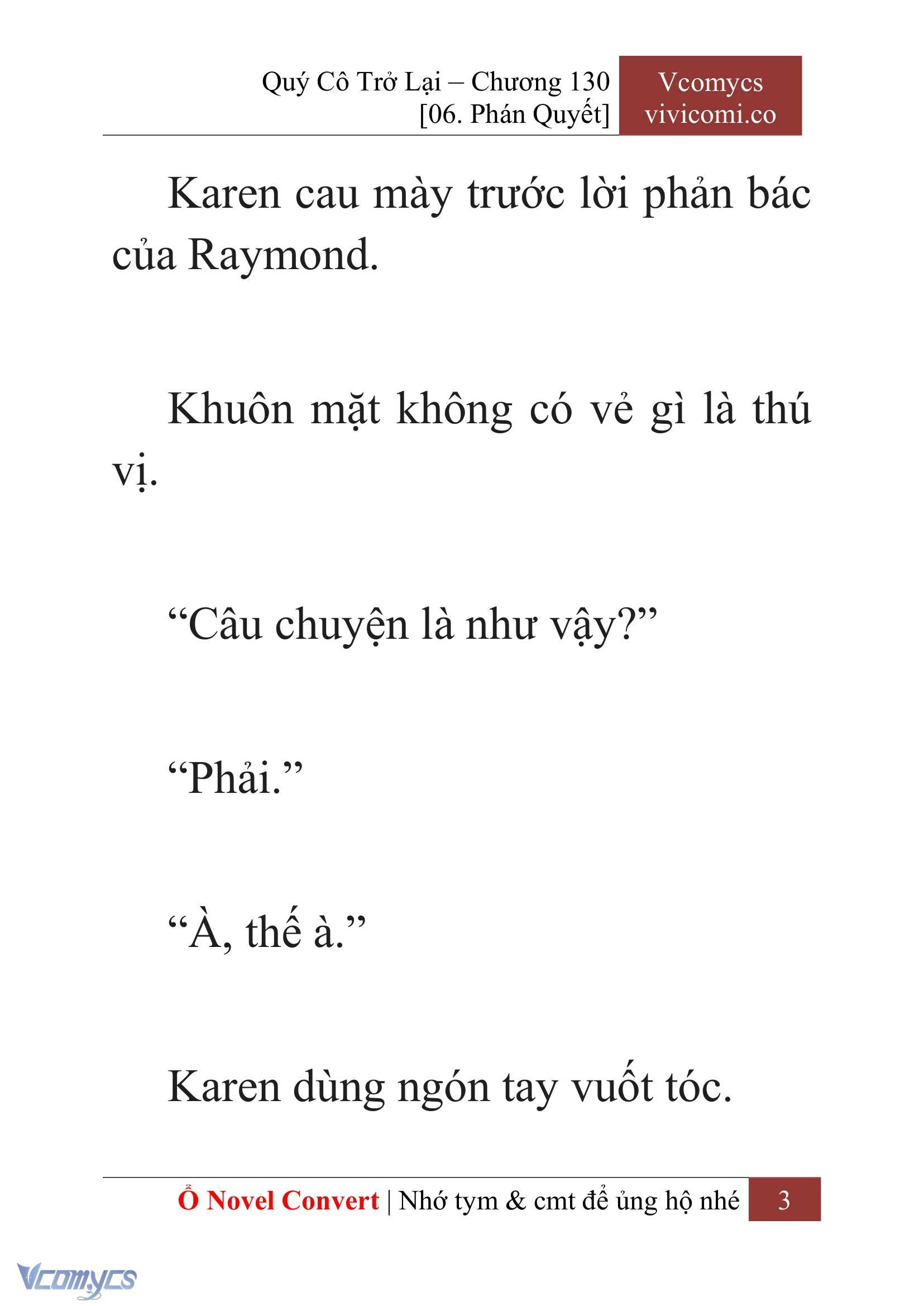 [Novel] Quý Cô Trở Lại Chapter  130 - 5