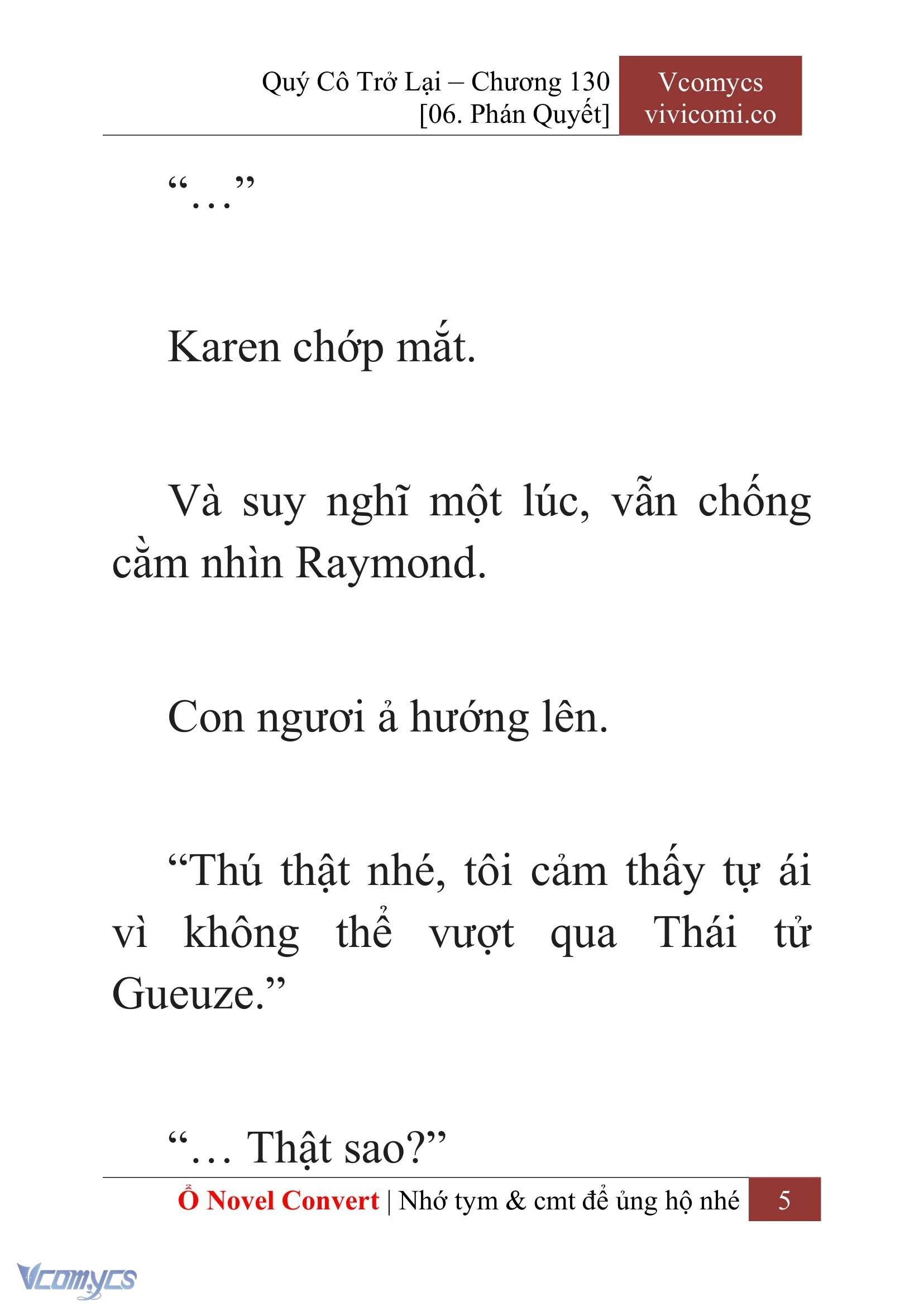 [Novel] Quý Cô Trở Lại Chapter  130 - 7