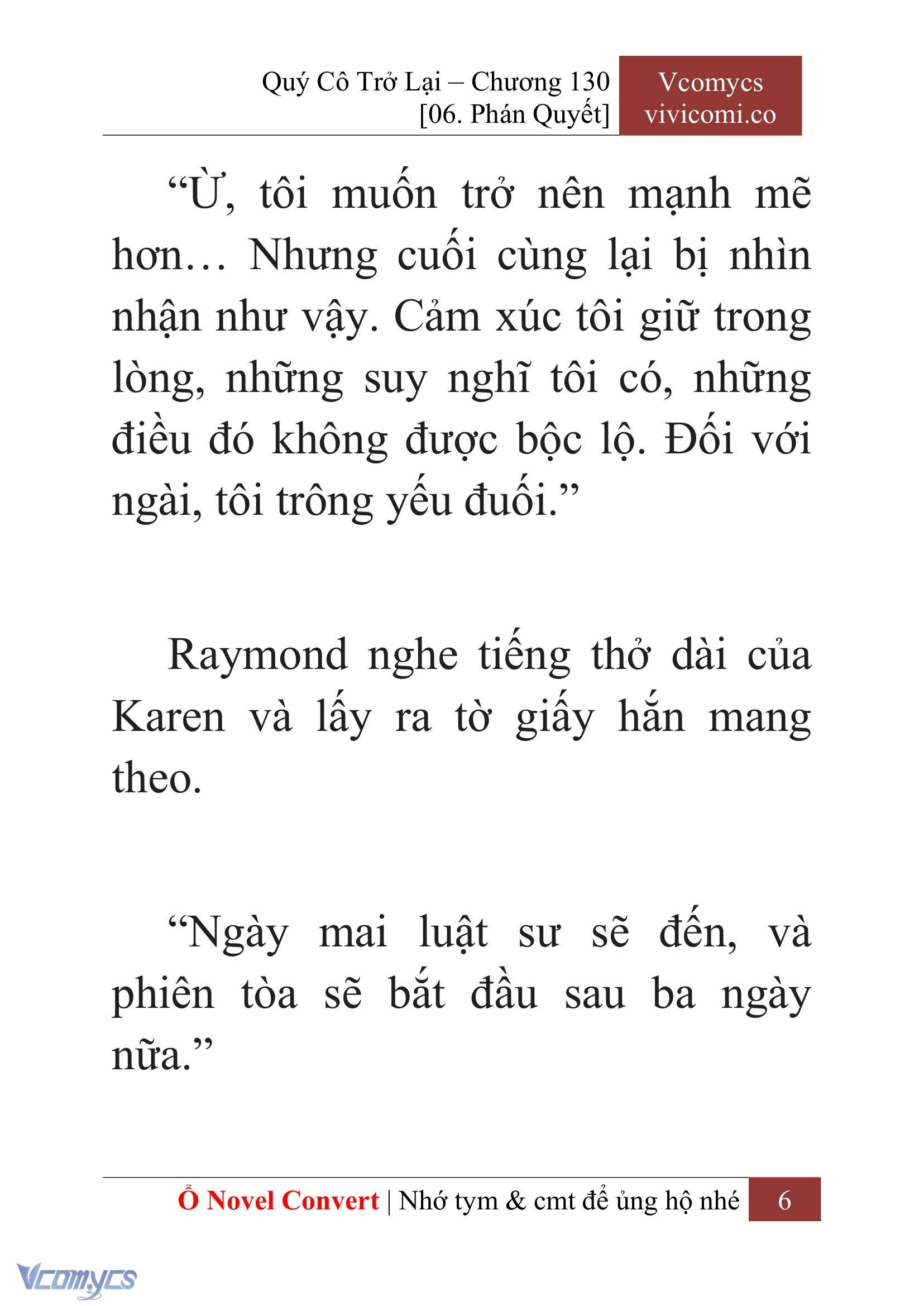 [Novel] Quý Cô Trở Lại Chapter  130 - 8