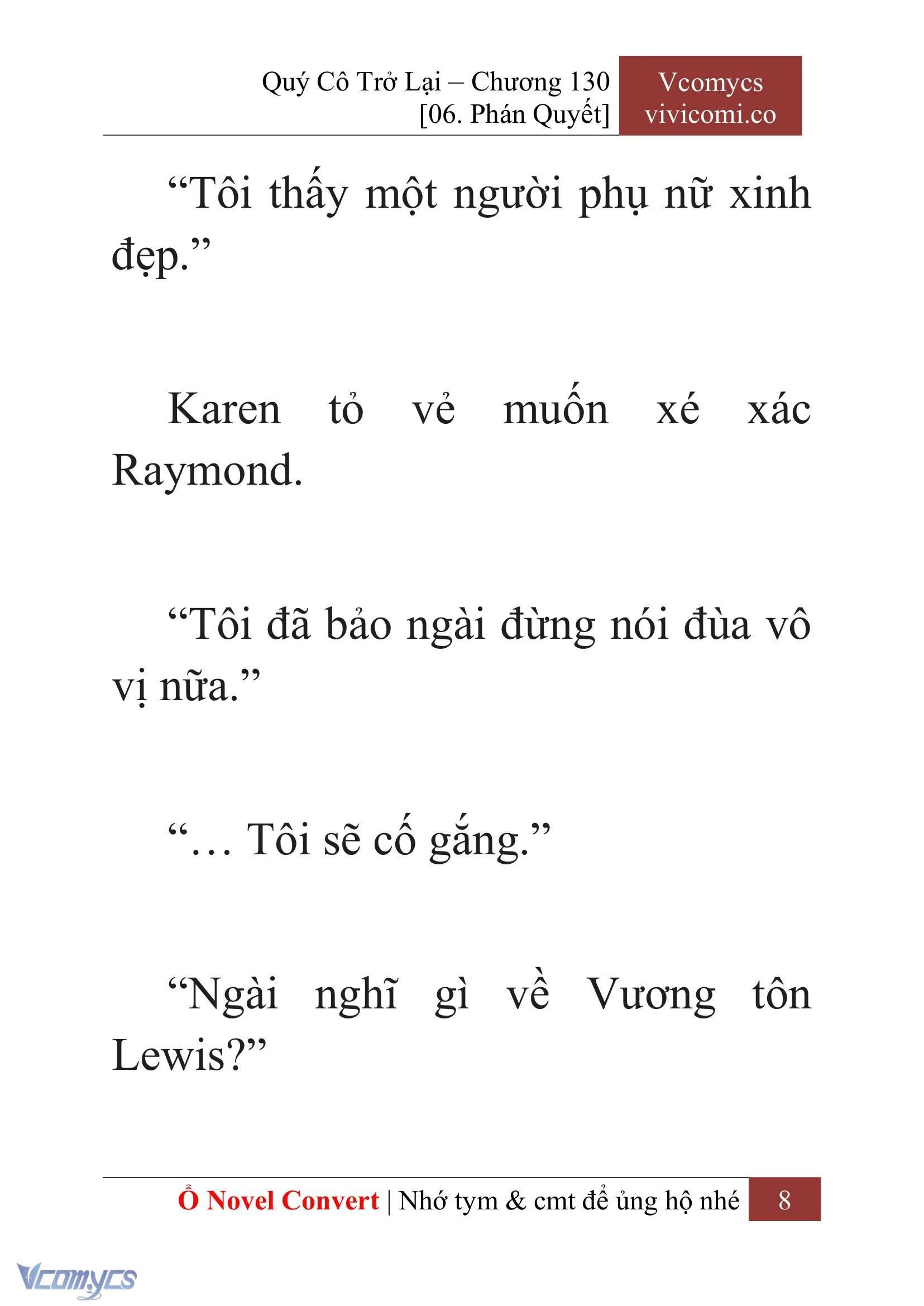 [Novel] Quý Cô Trở Lại Chapter  130 - 10