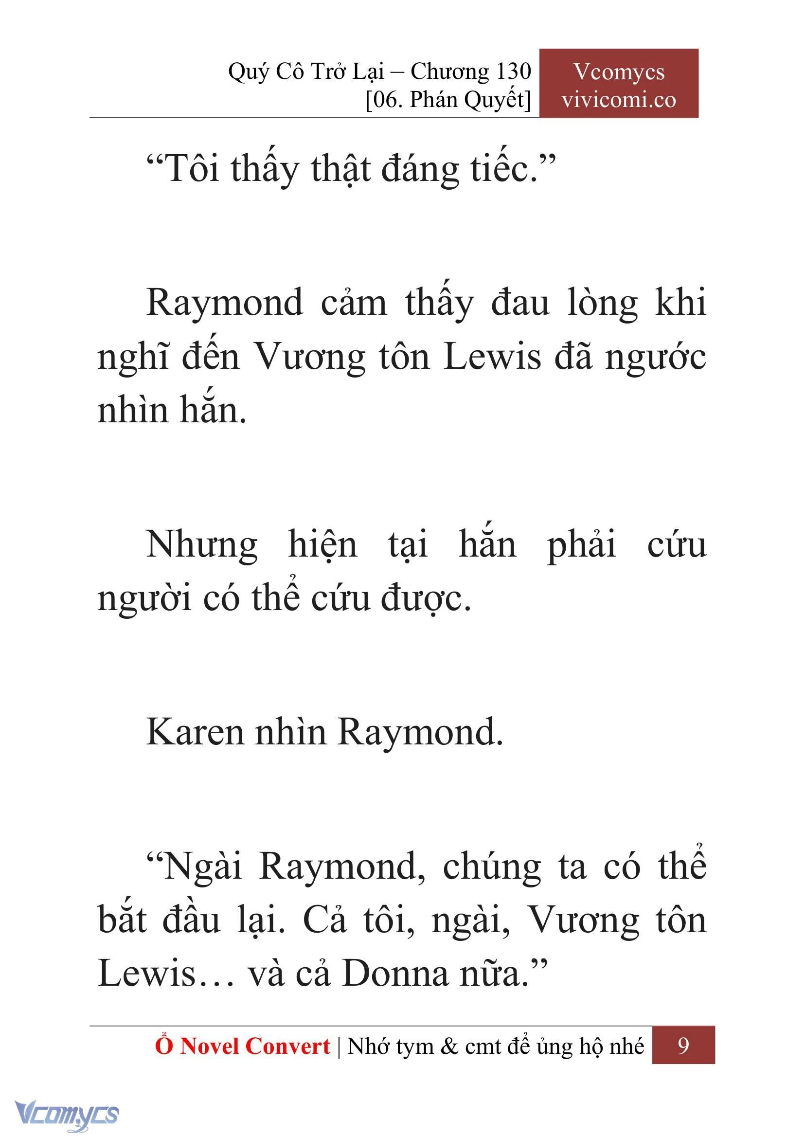 [Novel] Quý Cô Trở Lại Chapter  130 - 11