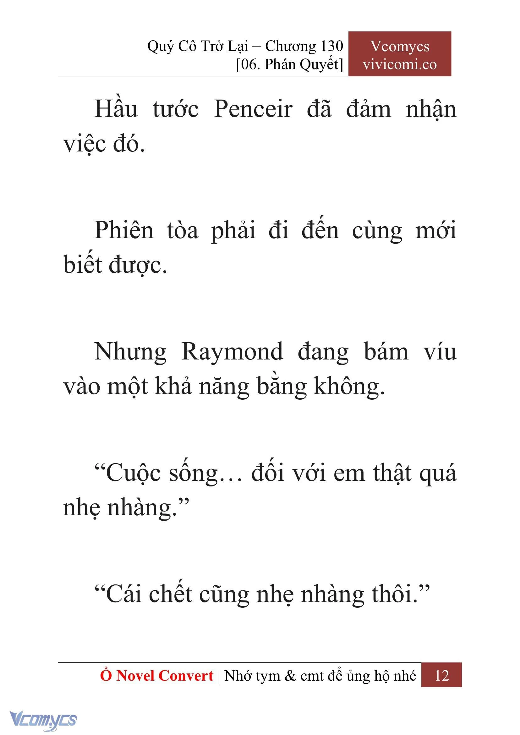 [Novel] Quý Cô Trở Lại Chapter  130 - 14