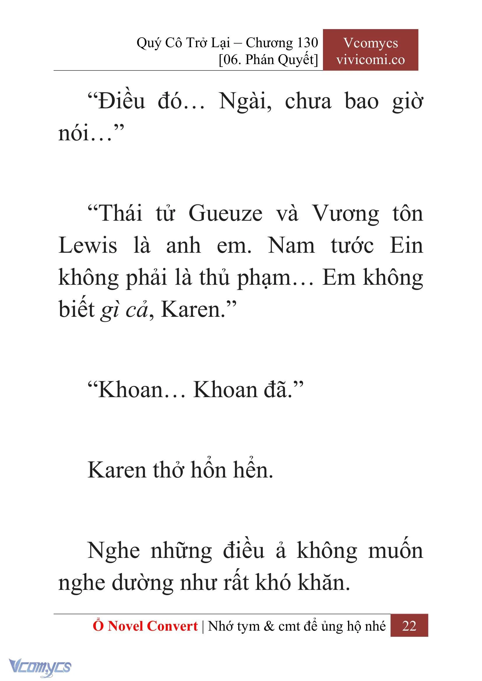 [Novel] Quý Cô Trở Lại Chapter  130 - 24